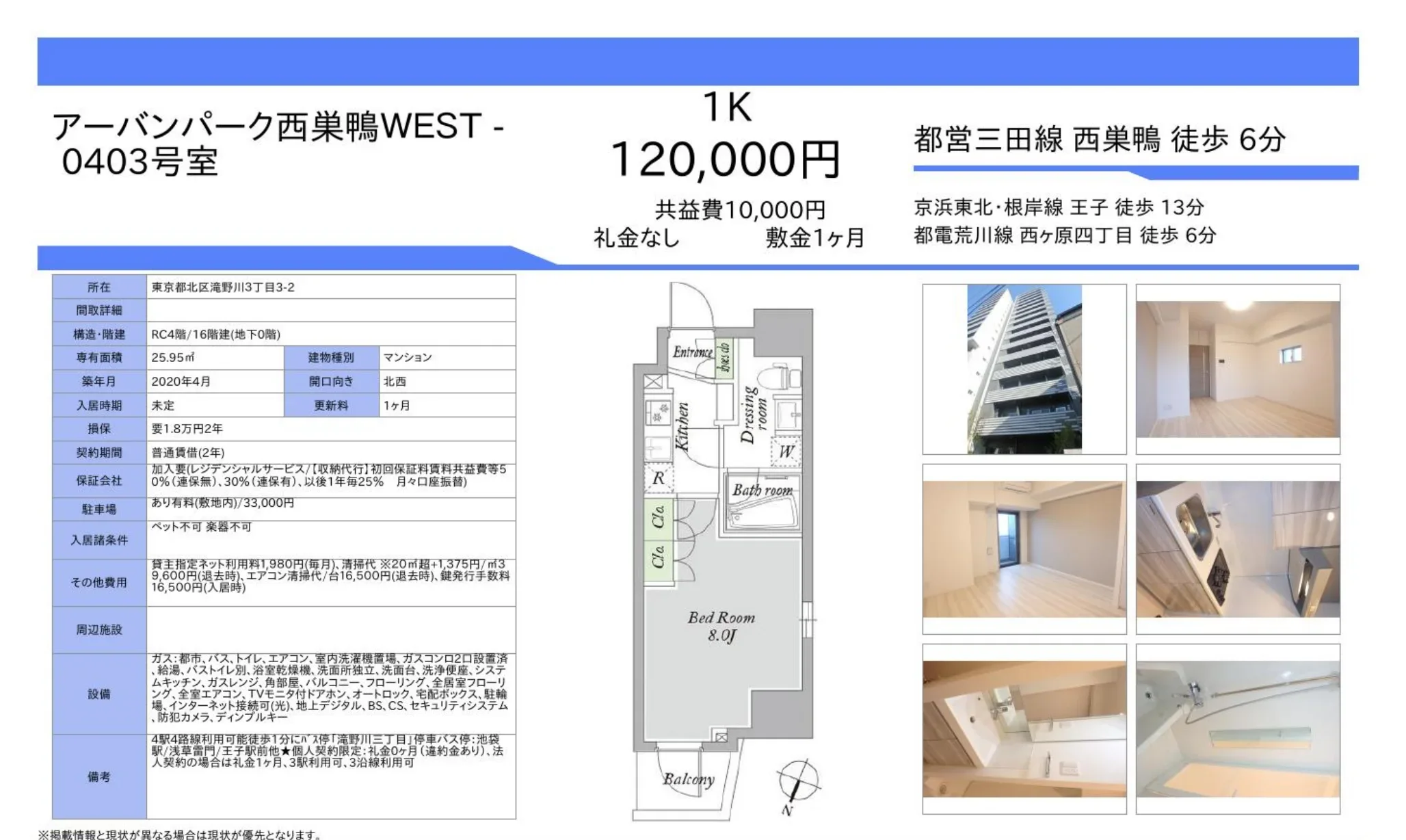 アーバンパーク西巣鴨WEST 0403号 0