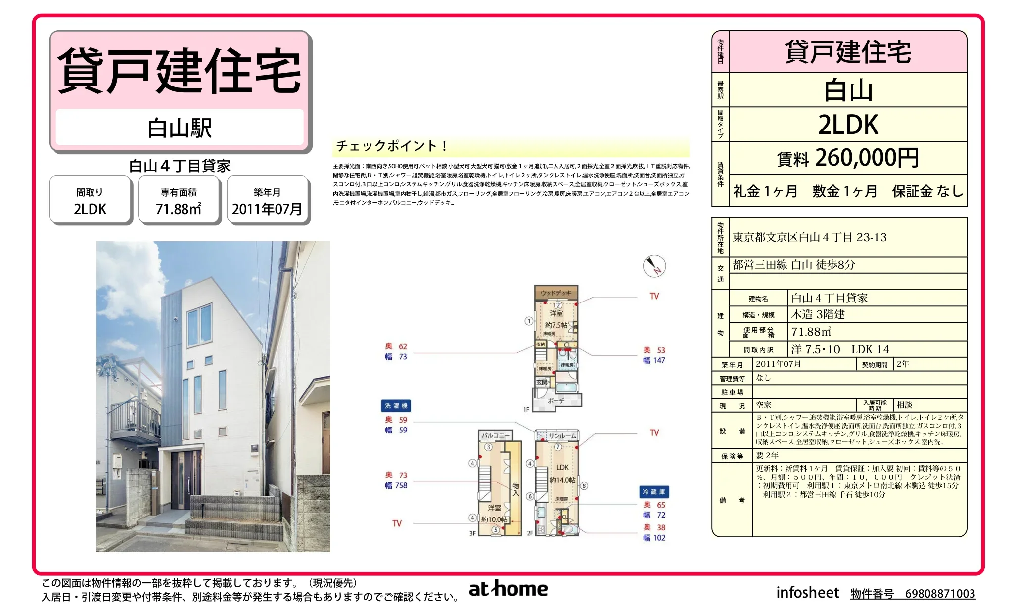 白山4丁目貸家 0