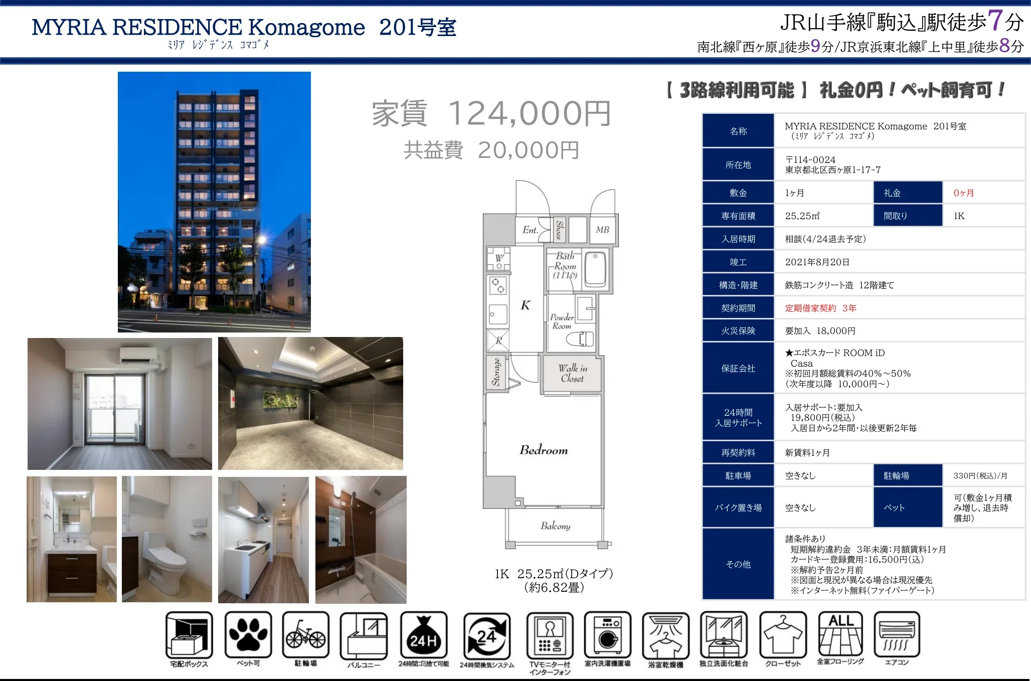 MYRIA RESIDENCE Komagome 201号室 201号 0