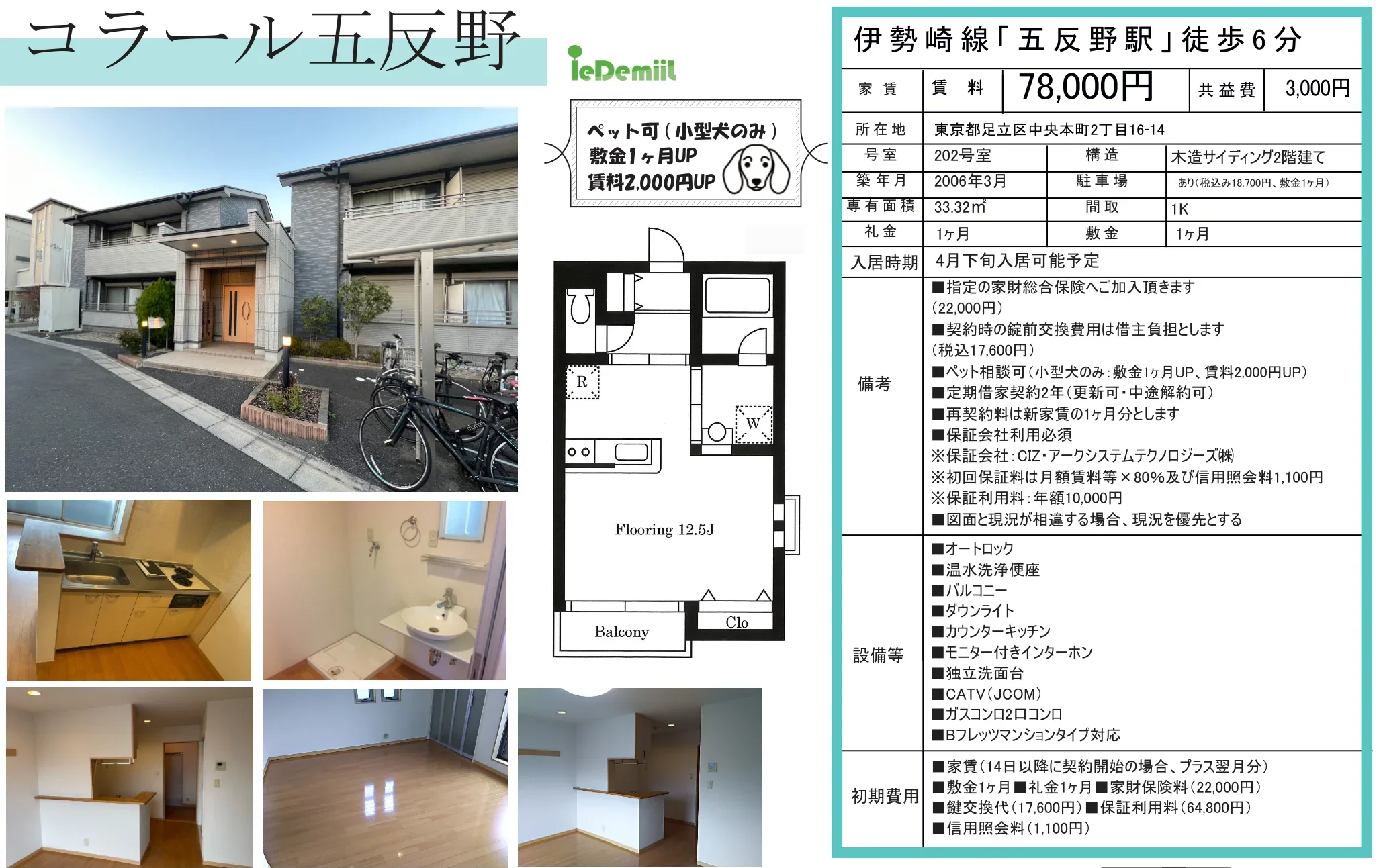 コラール五反野 202号室 0