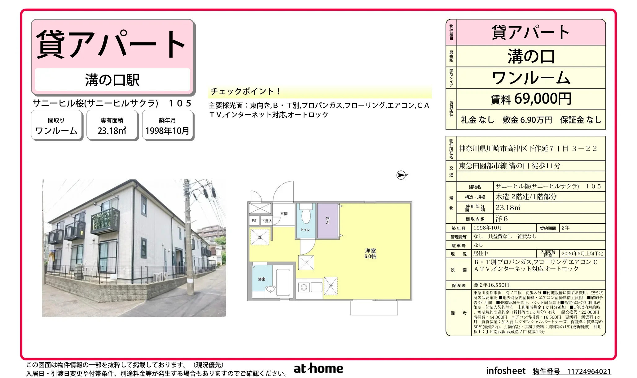 サニーヒル桜 105号 0