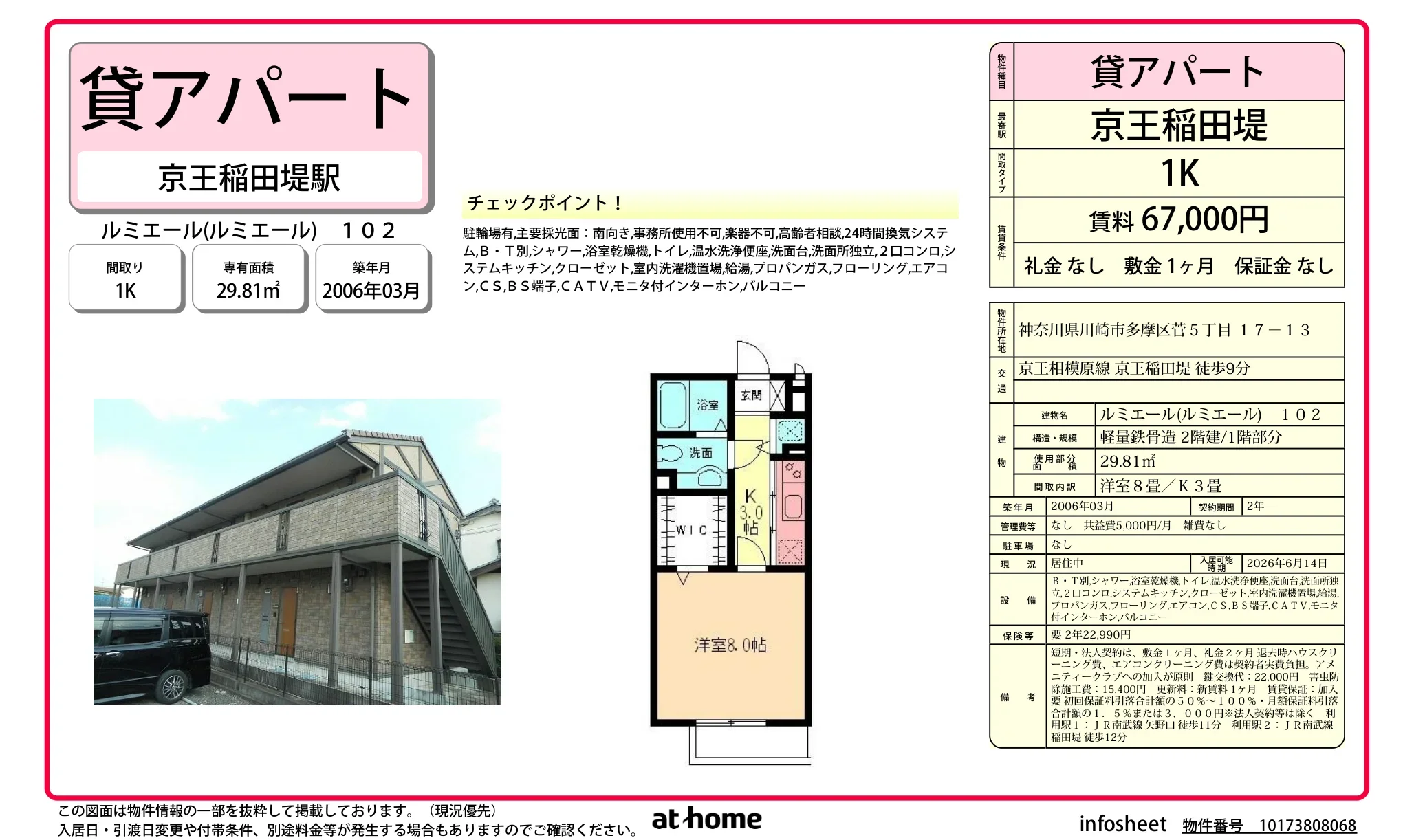 ルミエール 102号 0