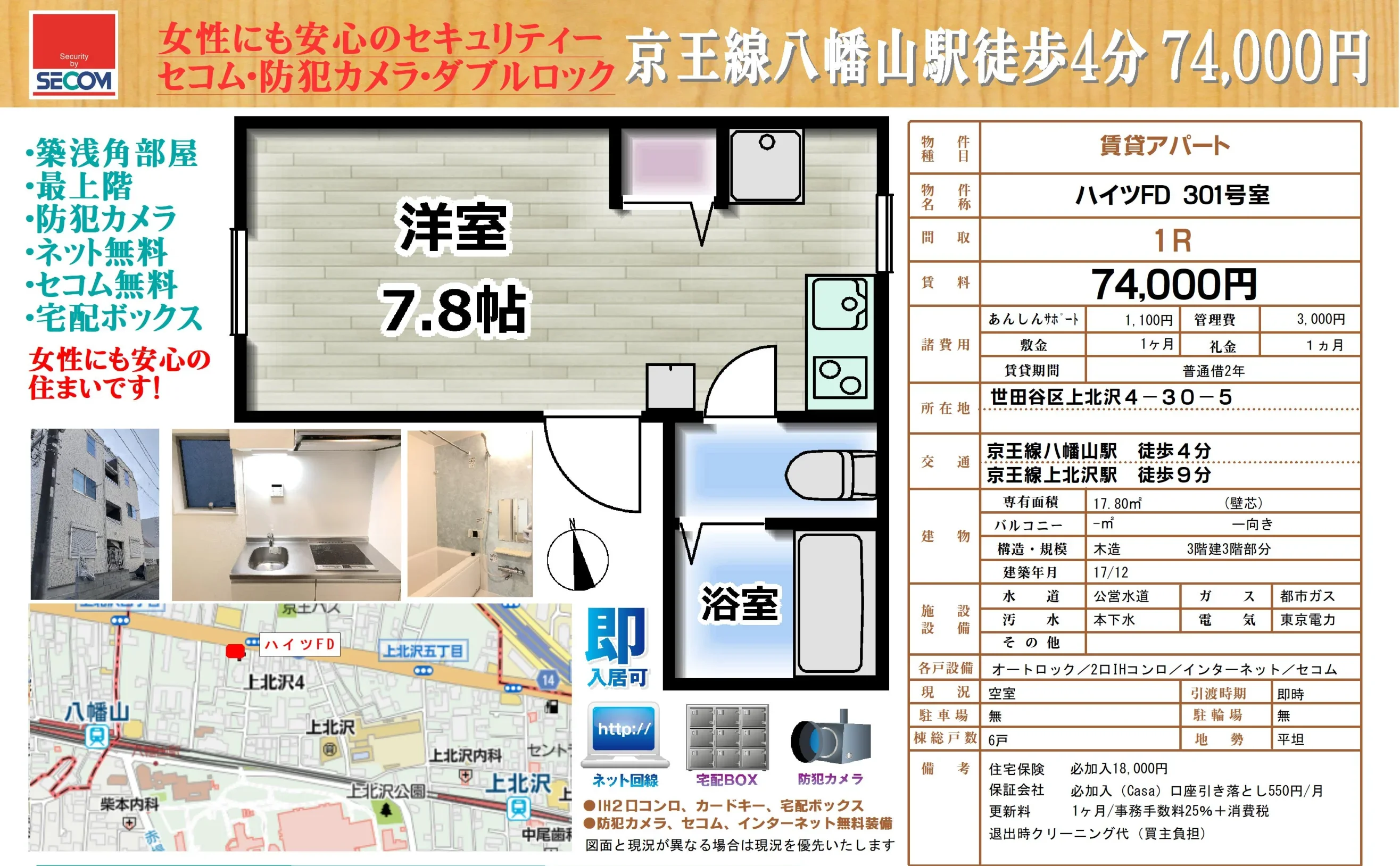 ハイツFD 301号 0