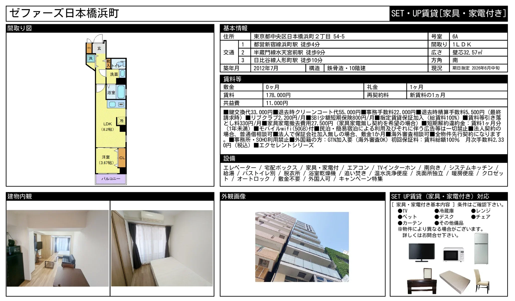 ゼファーズ日本橋浜町 1号室 0