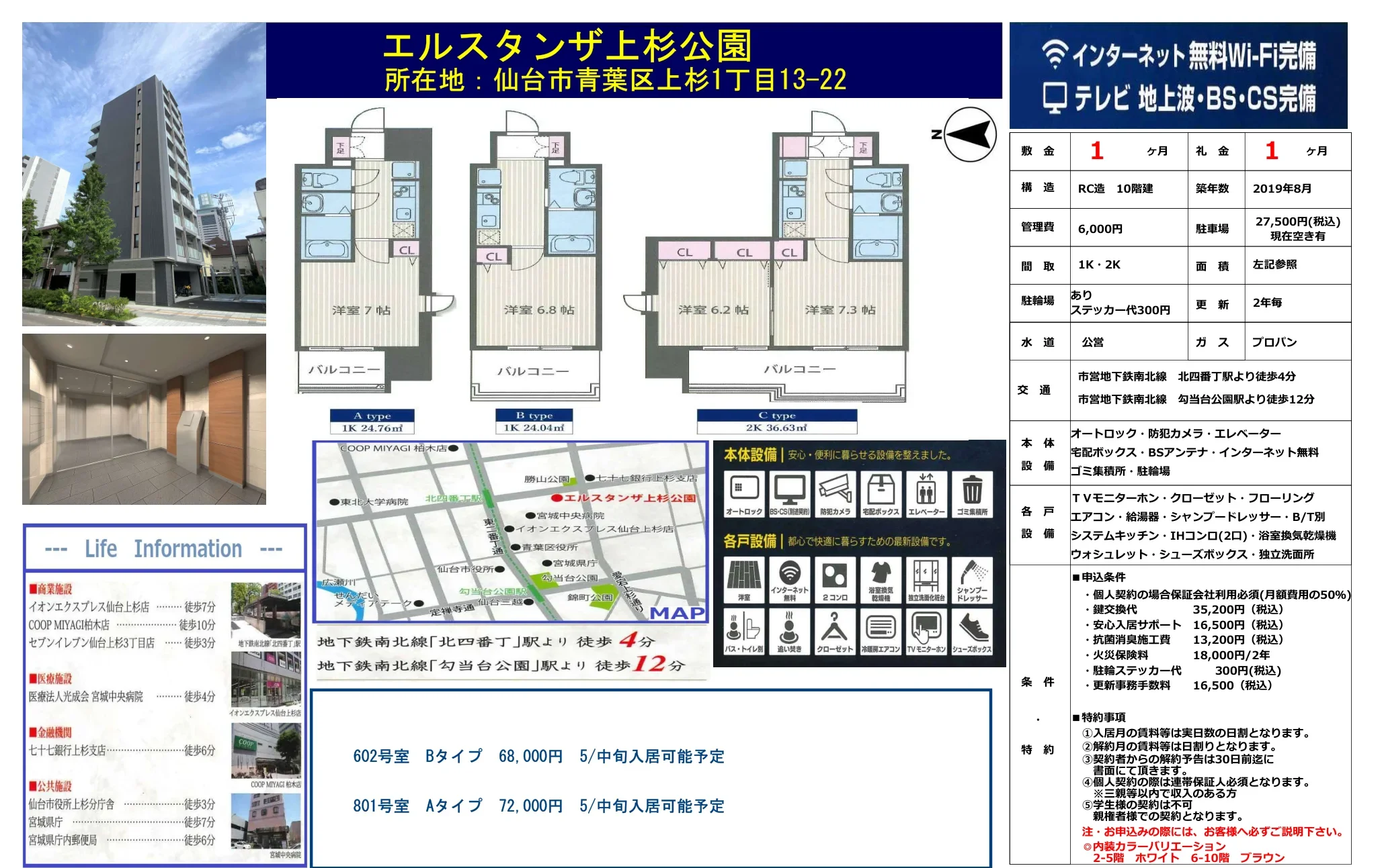 エルスタンザ上杉公園 602号 0