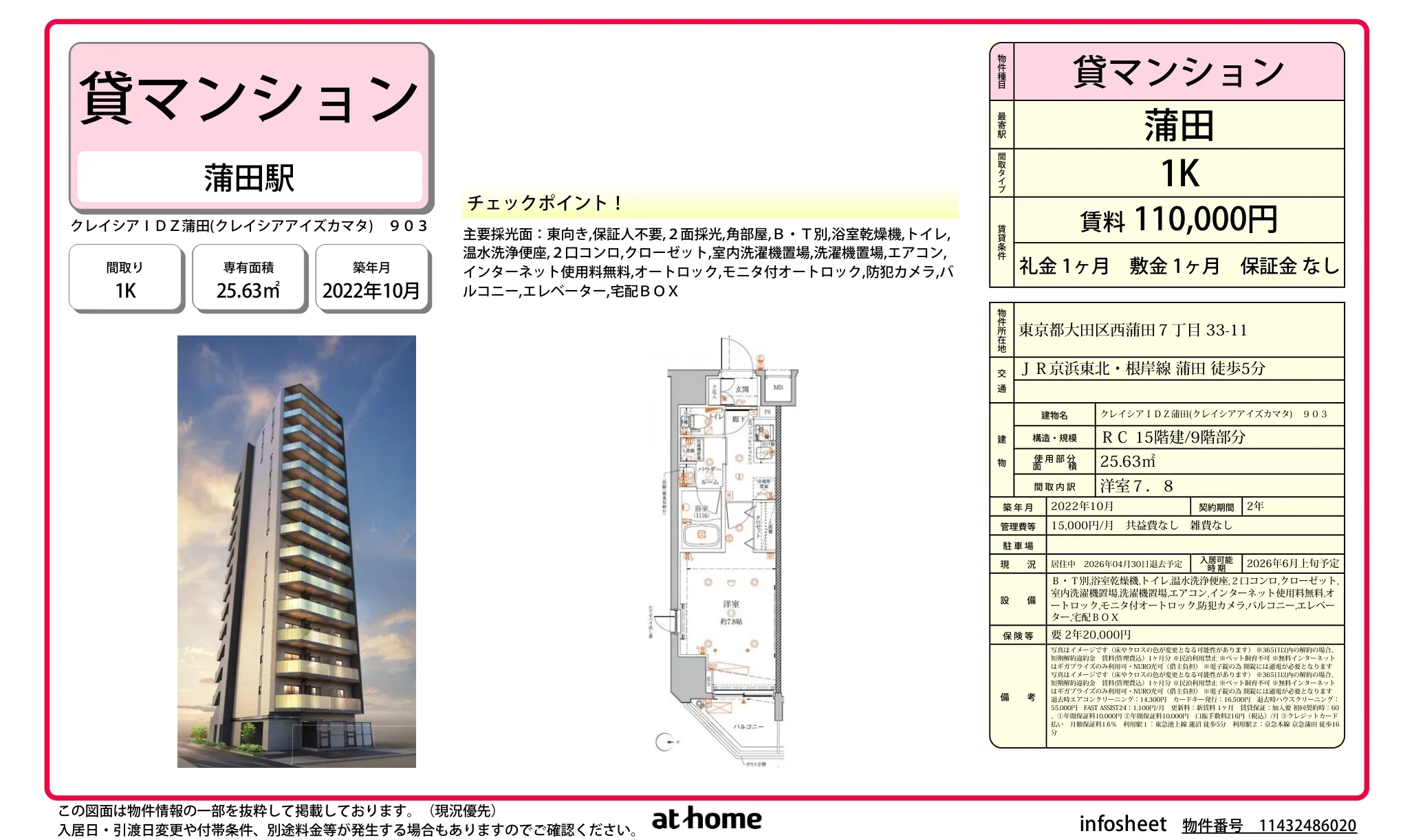 クレイシアIDZ蒲田 903号 0