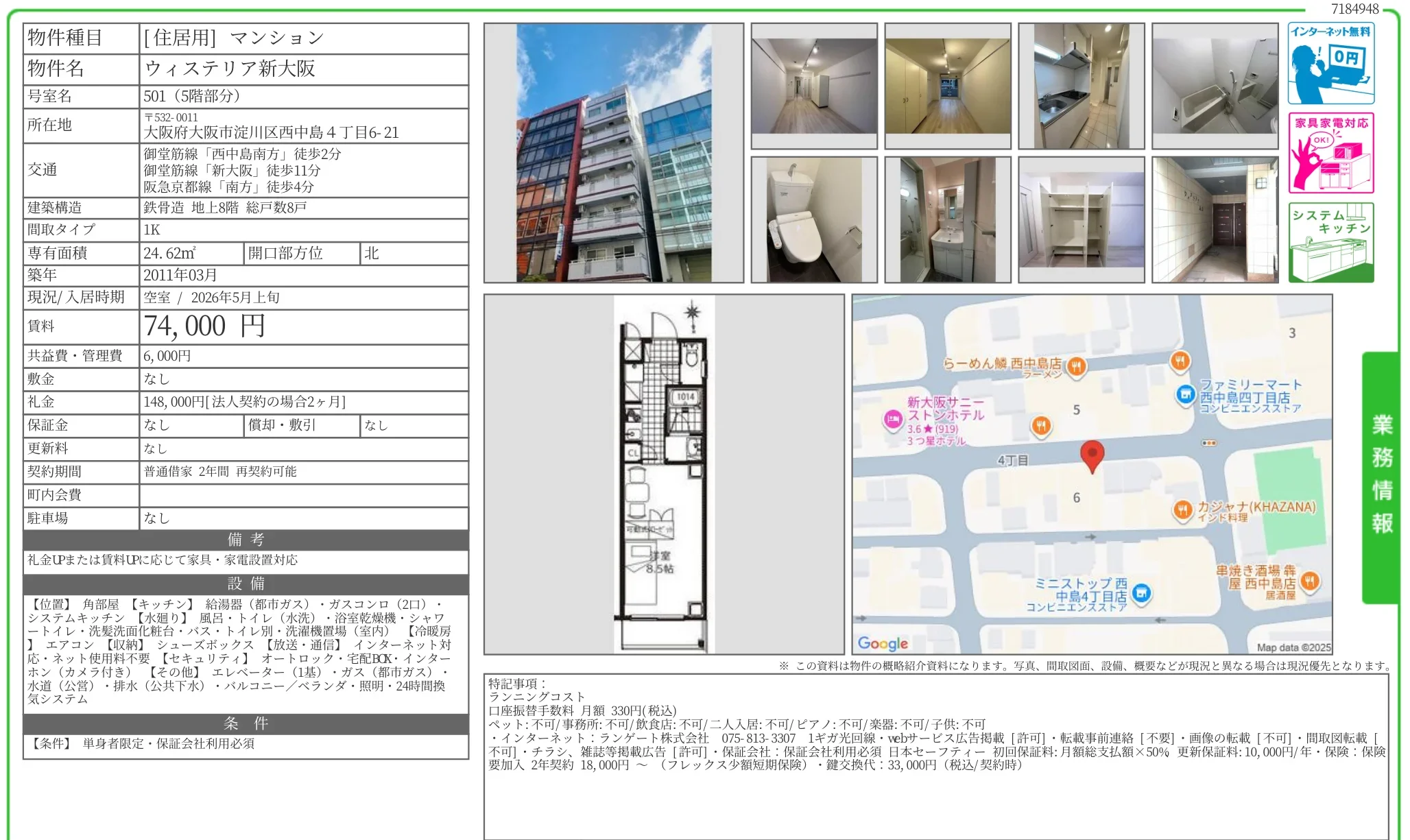 ウィステリア新大阪 501 0