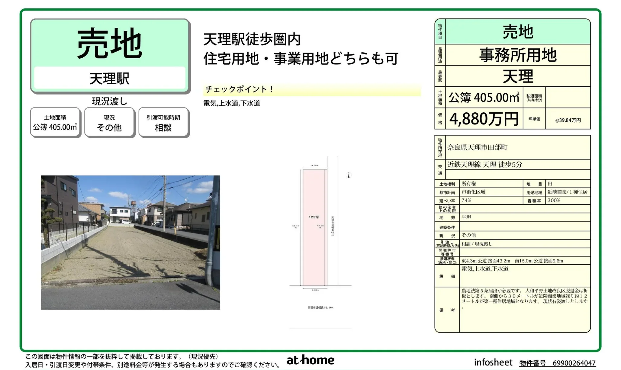 奈良県天理市田部町 売地 0