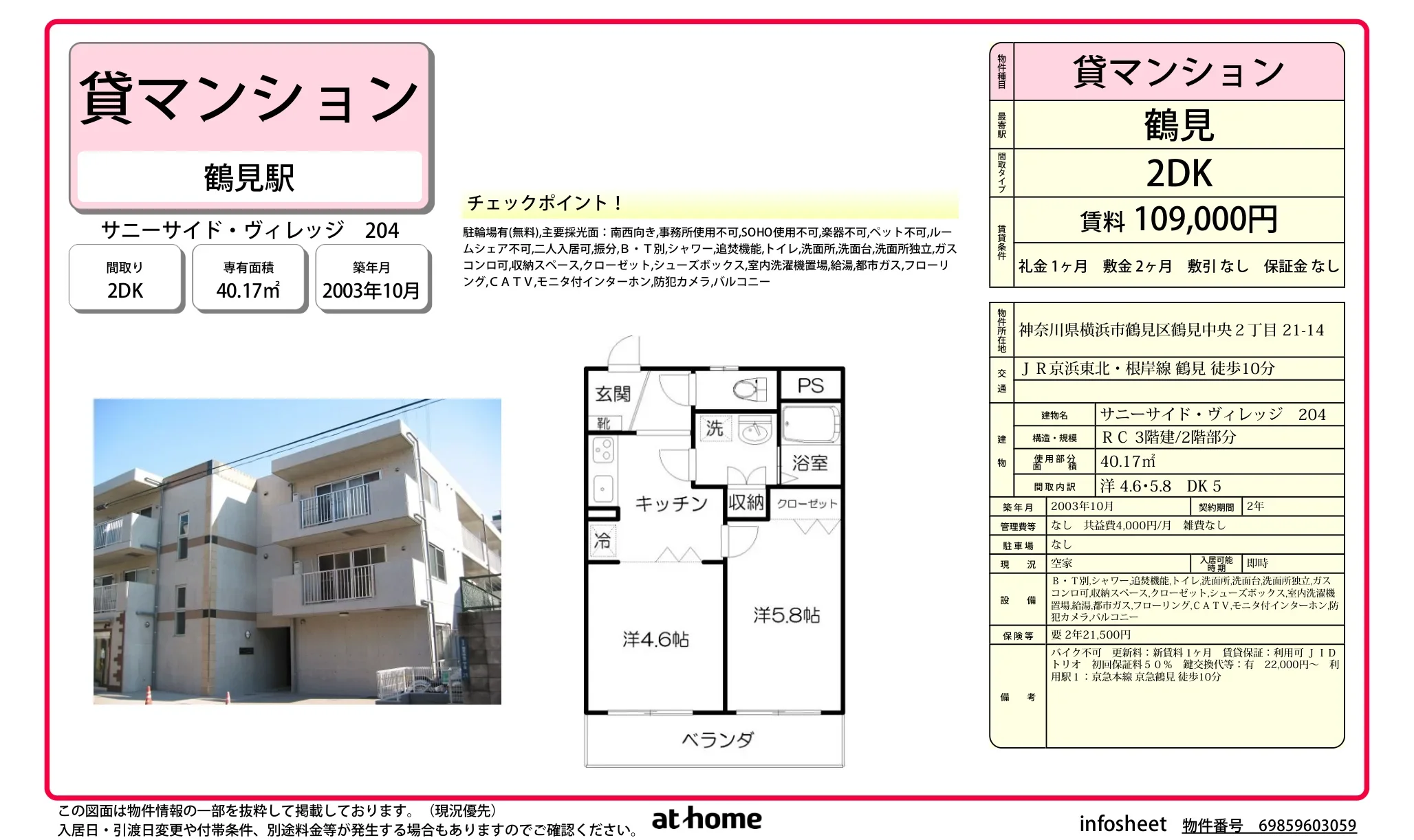 サニーサイド・ヴィレッジ 204 204号 0