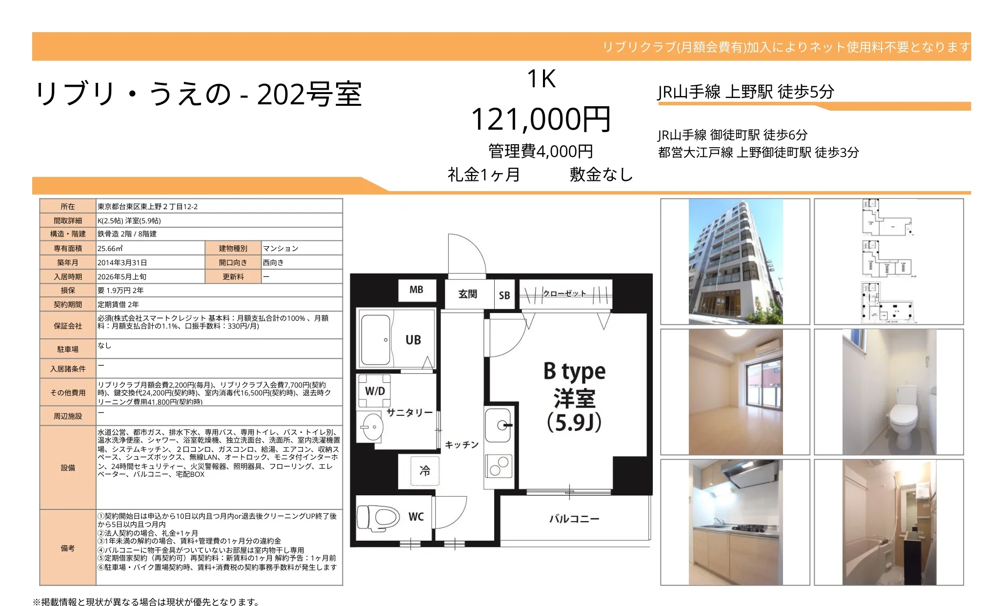 リブリ うえの 202号 0