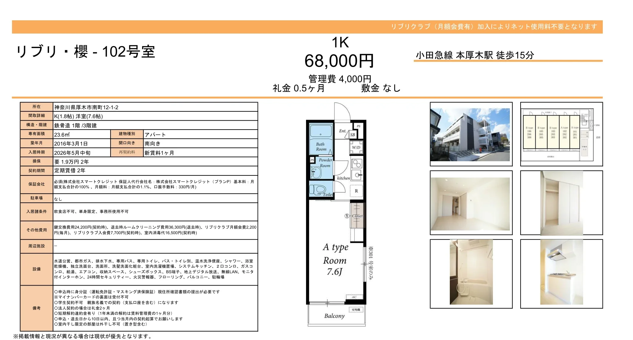 リブリ櫻 102号 0