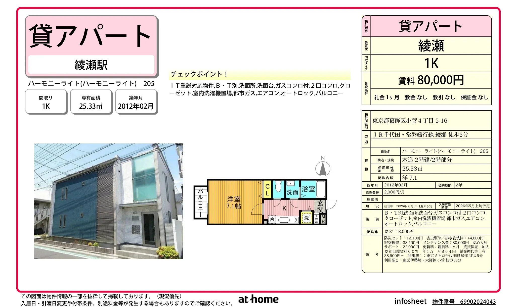 ハーモニーライト 205号 0