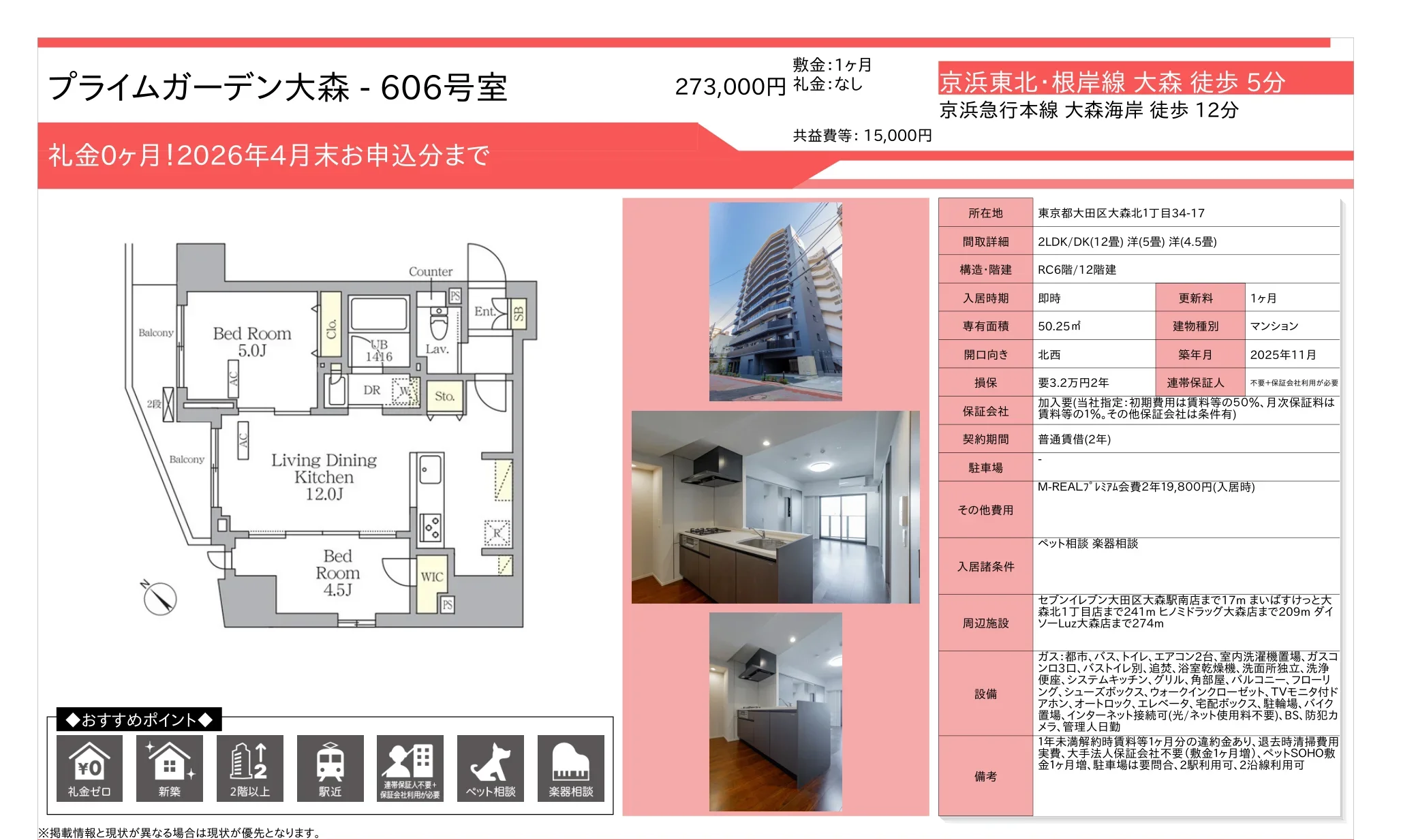 プライムガーデン大森-606号室 606号 0