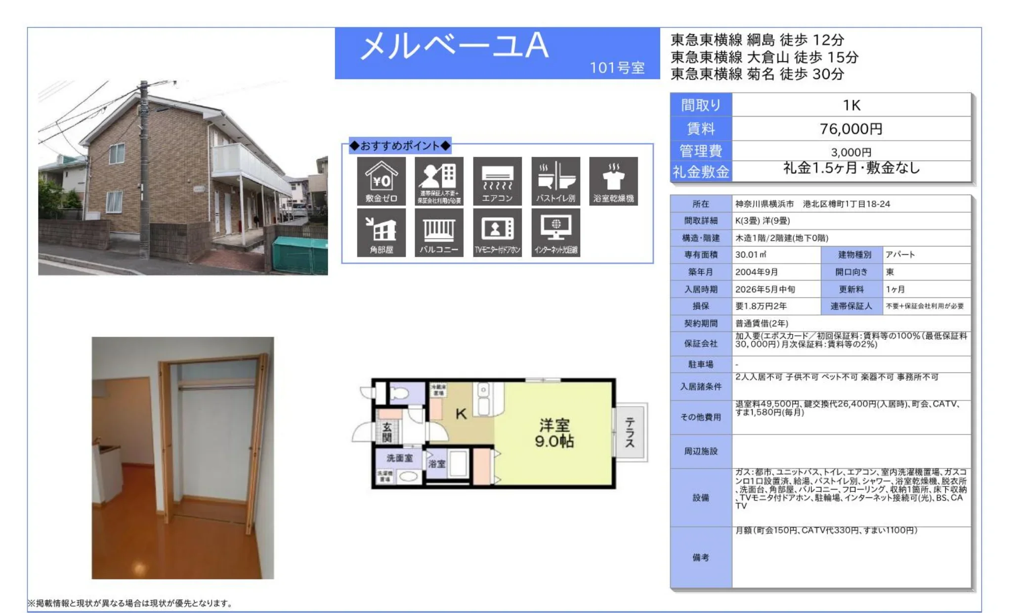 メルベーユA 101号室 0