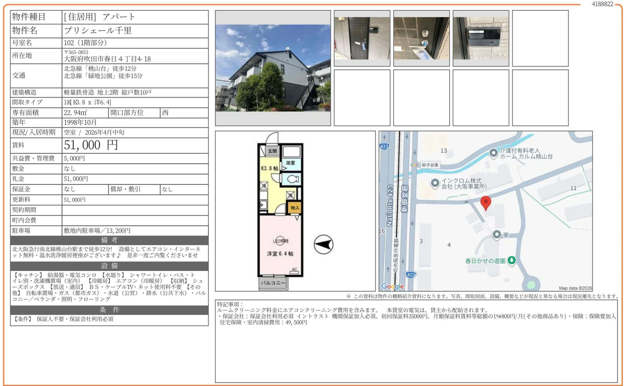 プリシェール千里 102 0