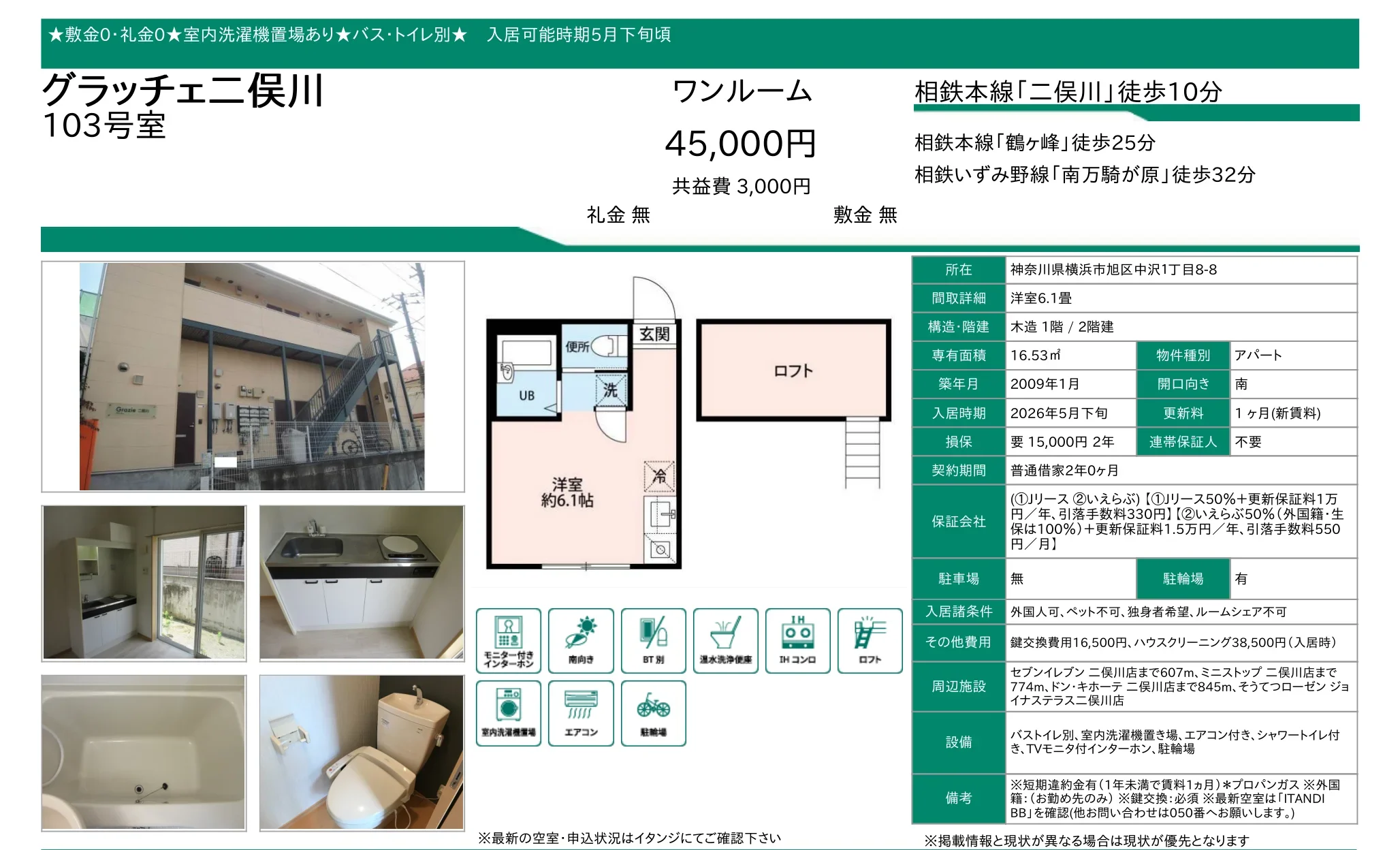 グラッチェニ俣川 103号 0