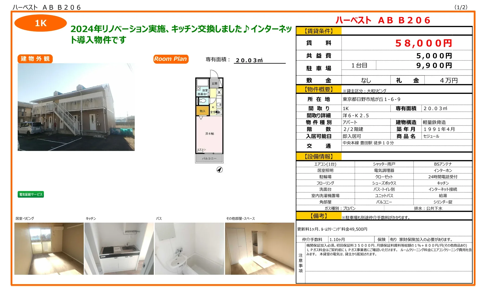 ハーベスト ABB206 206号 0