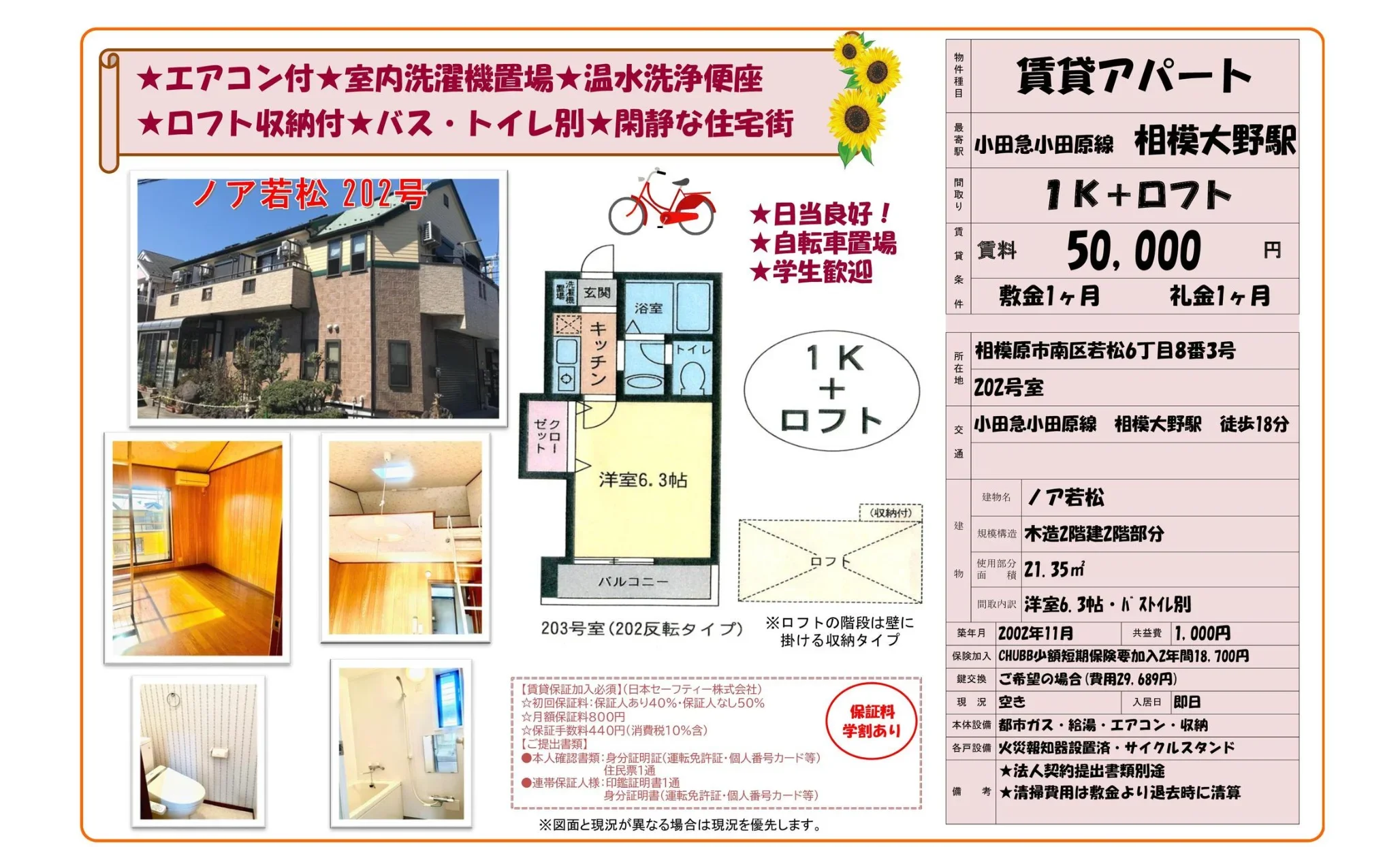 ノア若松 202号室 0