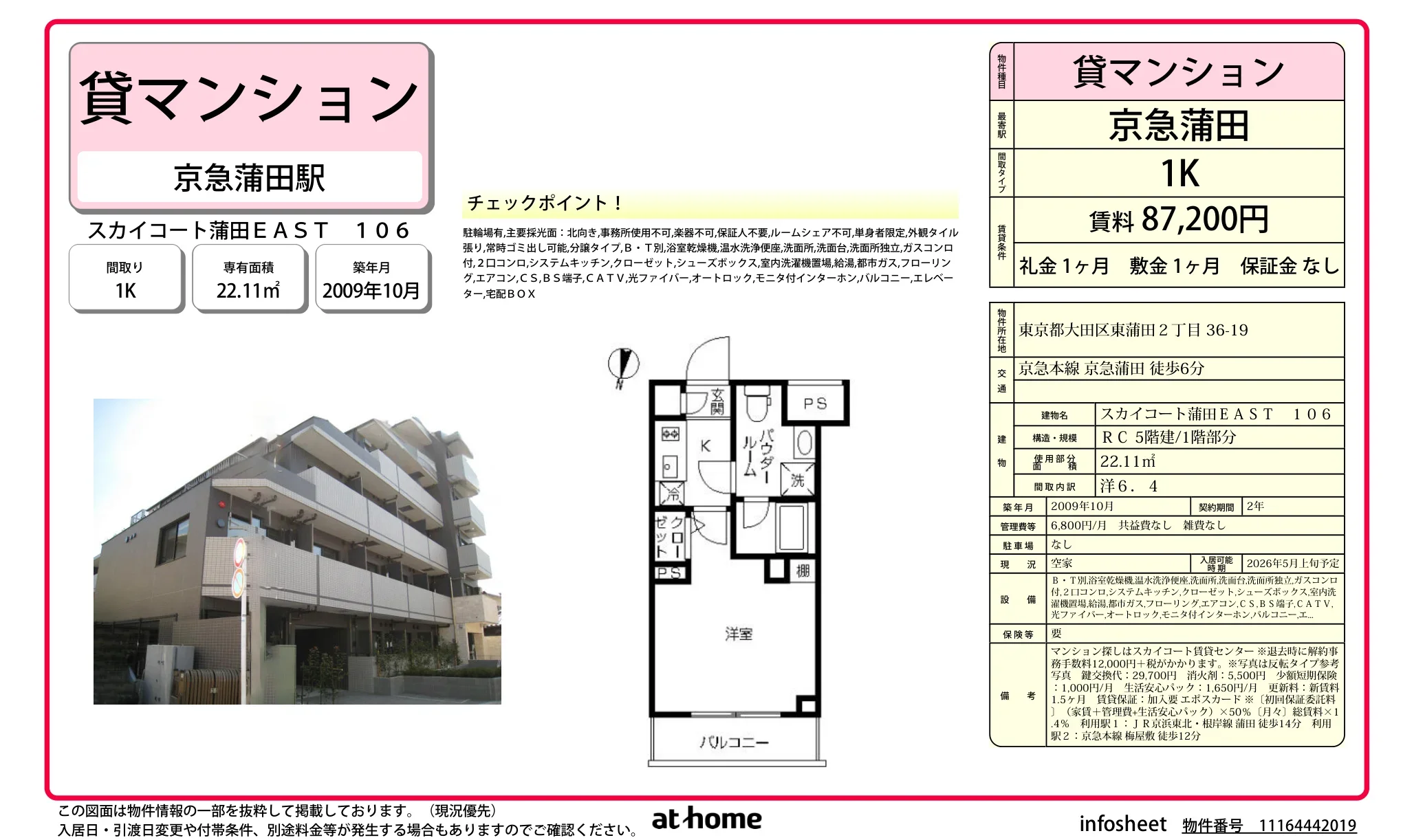 スカイコート蒲田ＥＡＳＴ 0