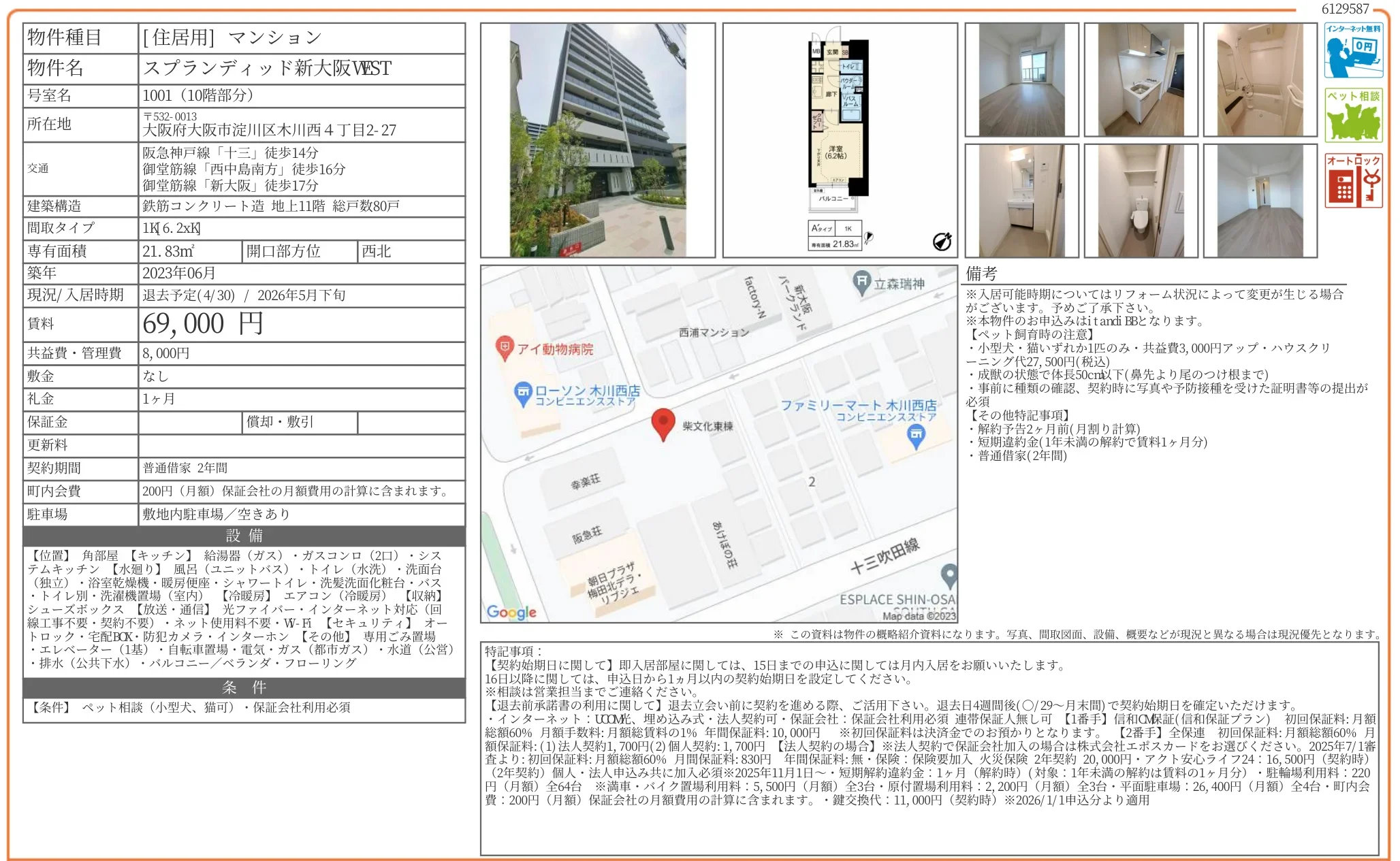 スプランディッド新大阪VEST 1001 0