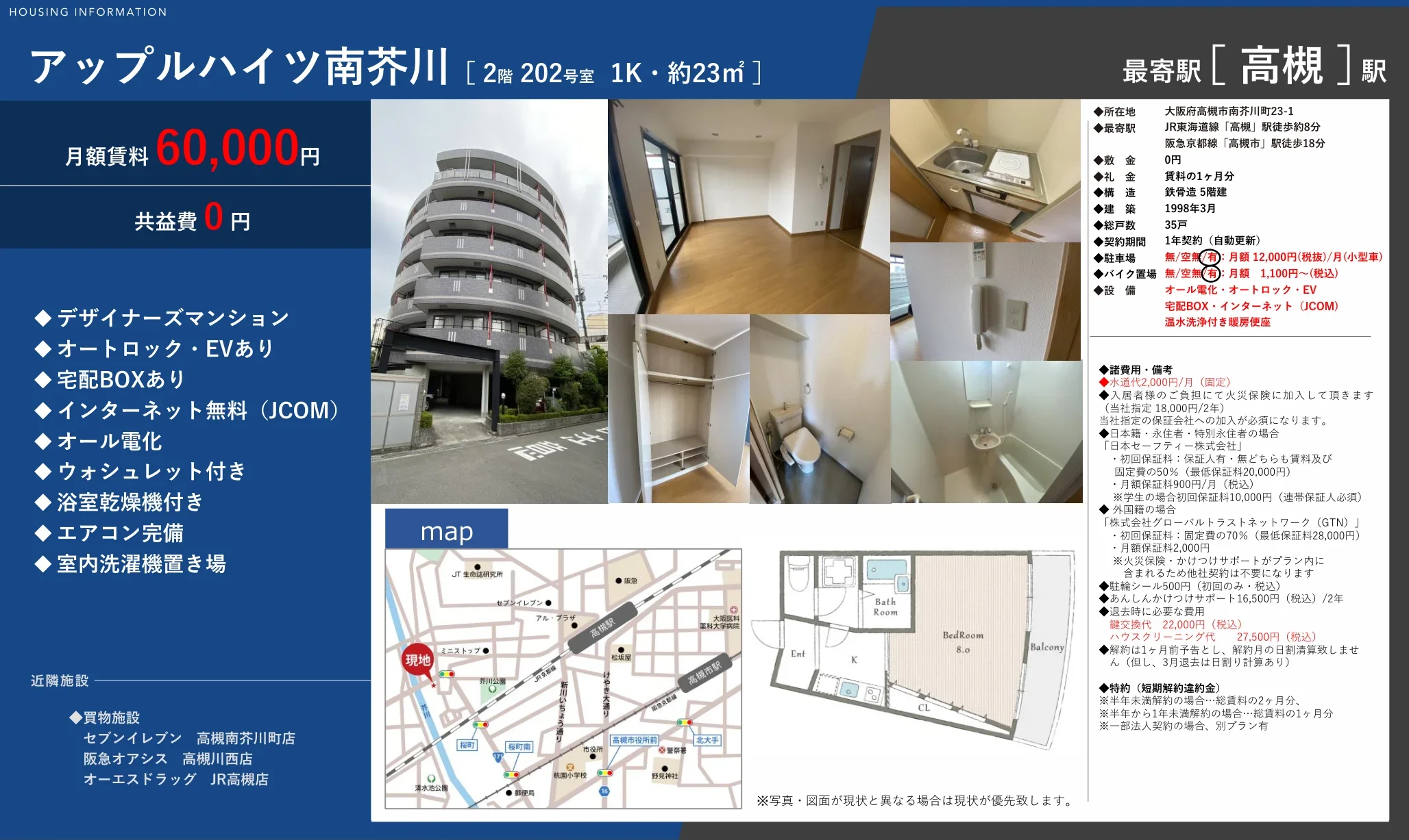 アップルハイツ南芥川 202号 0