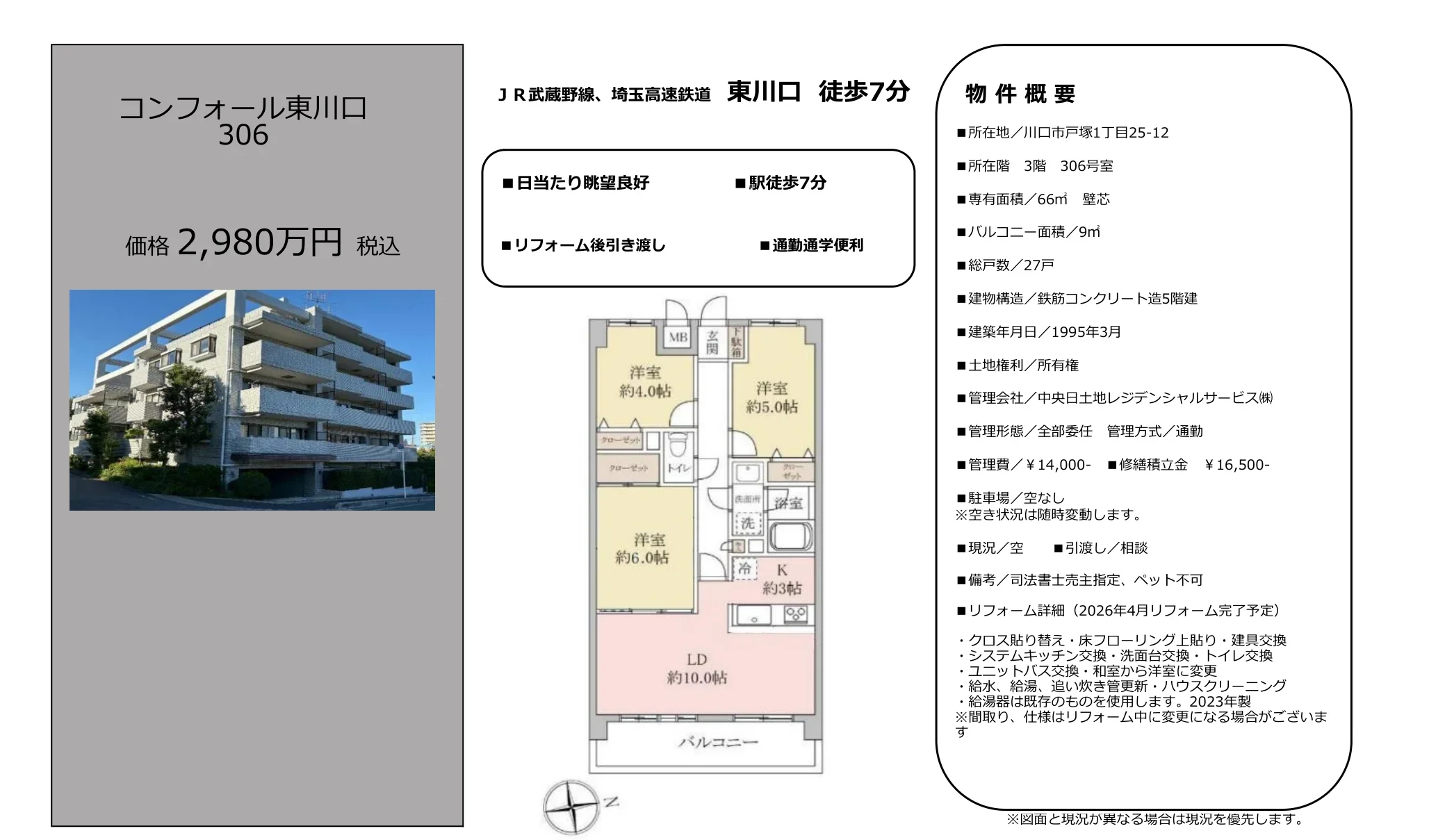 コンフォール東川口 306号室 0