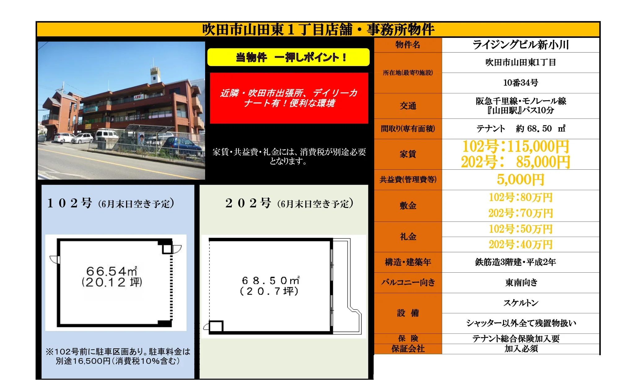 ライジングビル新小川 102号 0