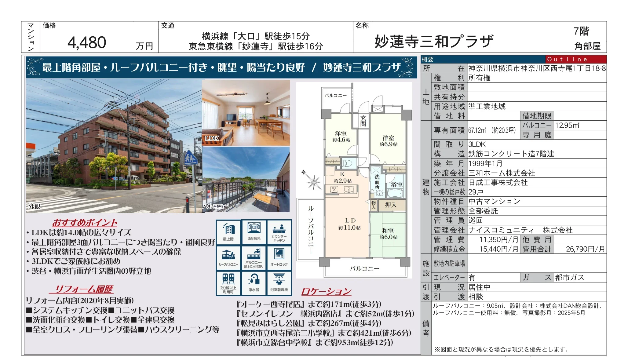 妙蓮寺三和プラザ 7号 0