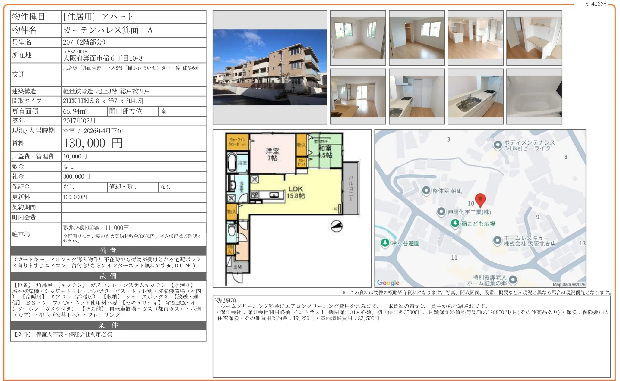 ガーデンパレス箕面 207号 0