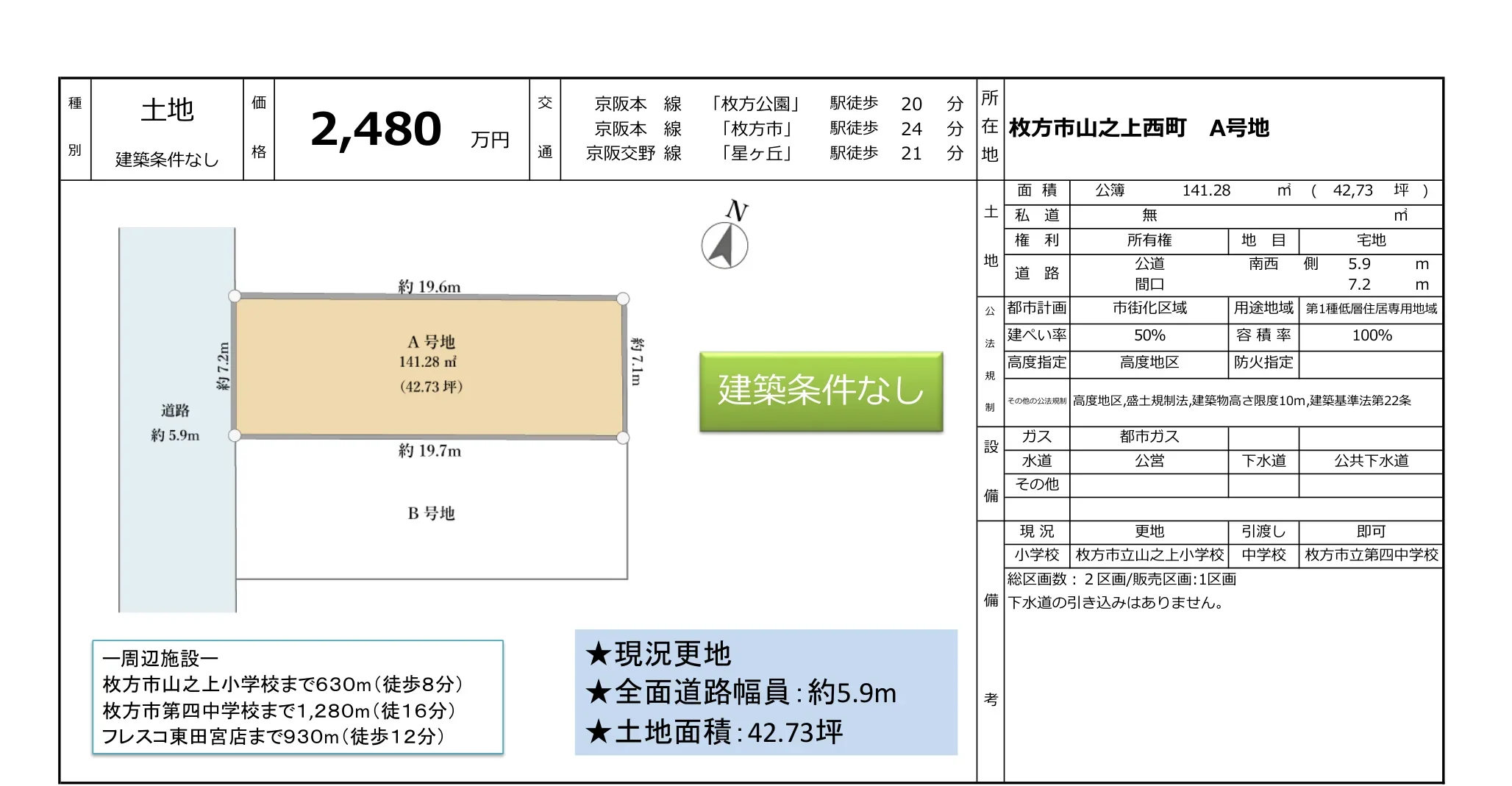 Land in Yamanoe nishimachi 0
