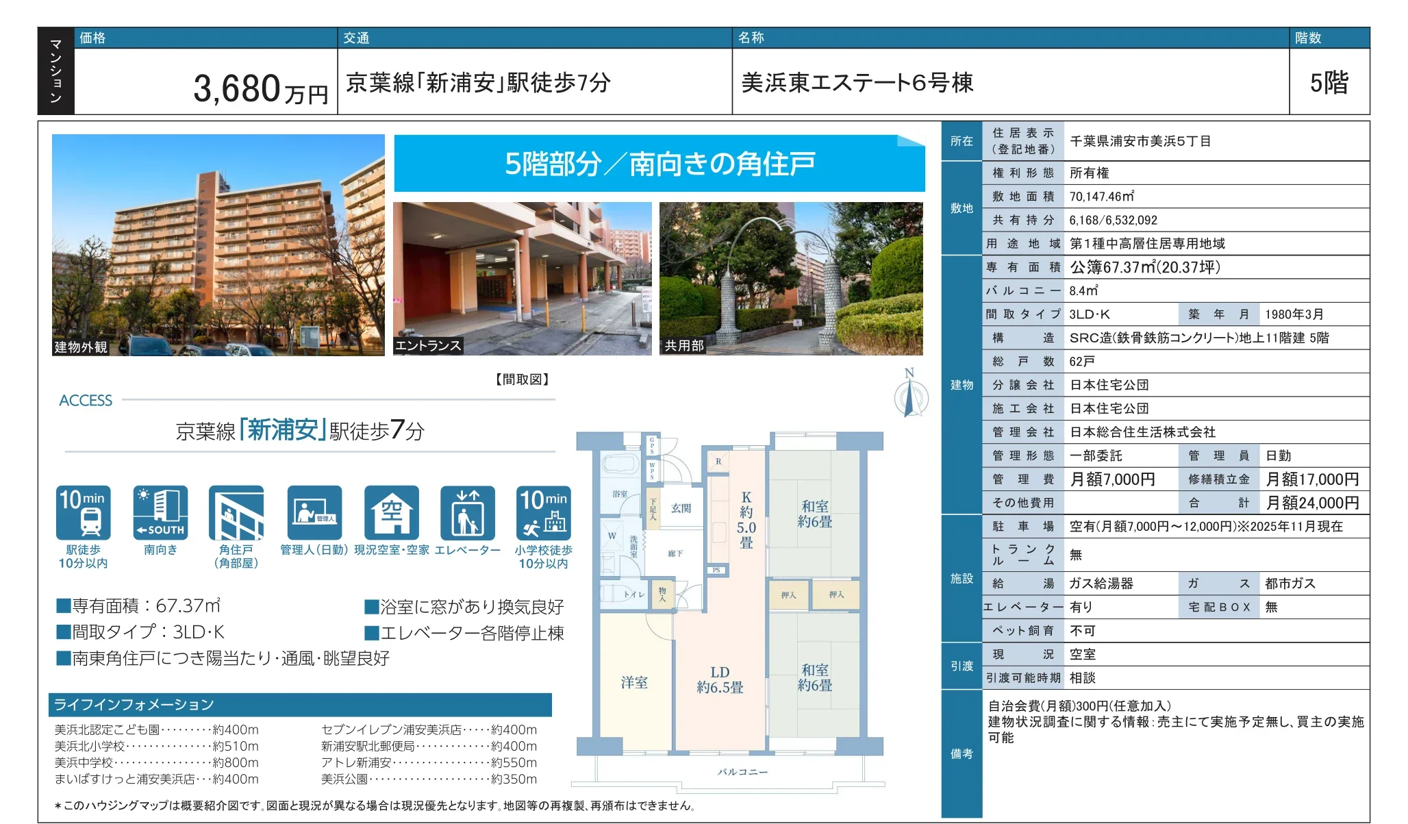 美浜東エステート6号棟 5号 0