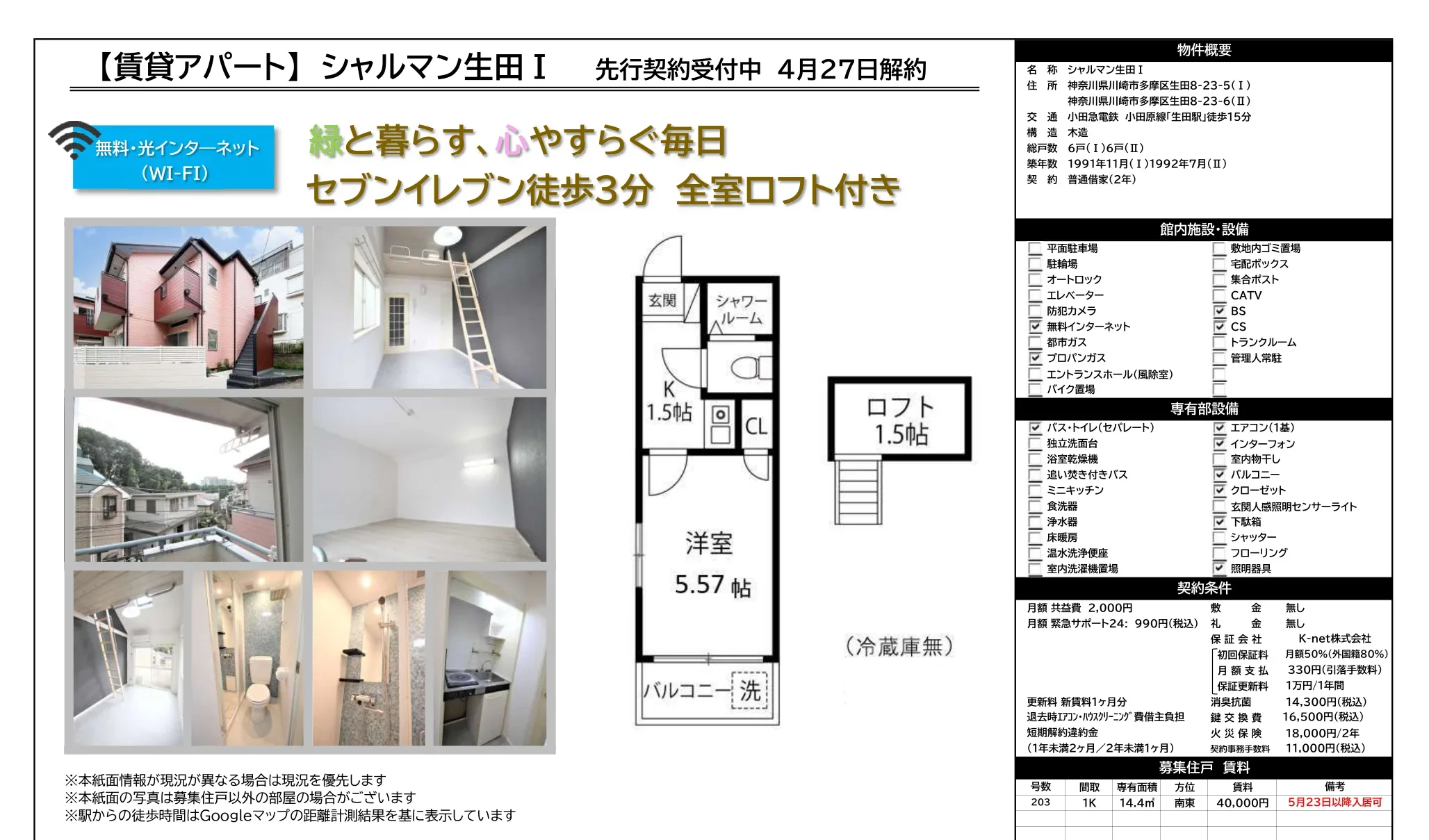 シャルマン生田I 203号 0