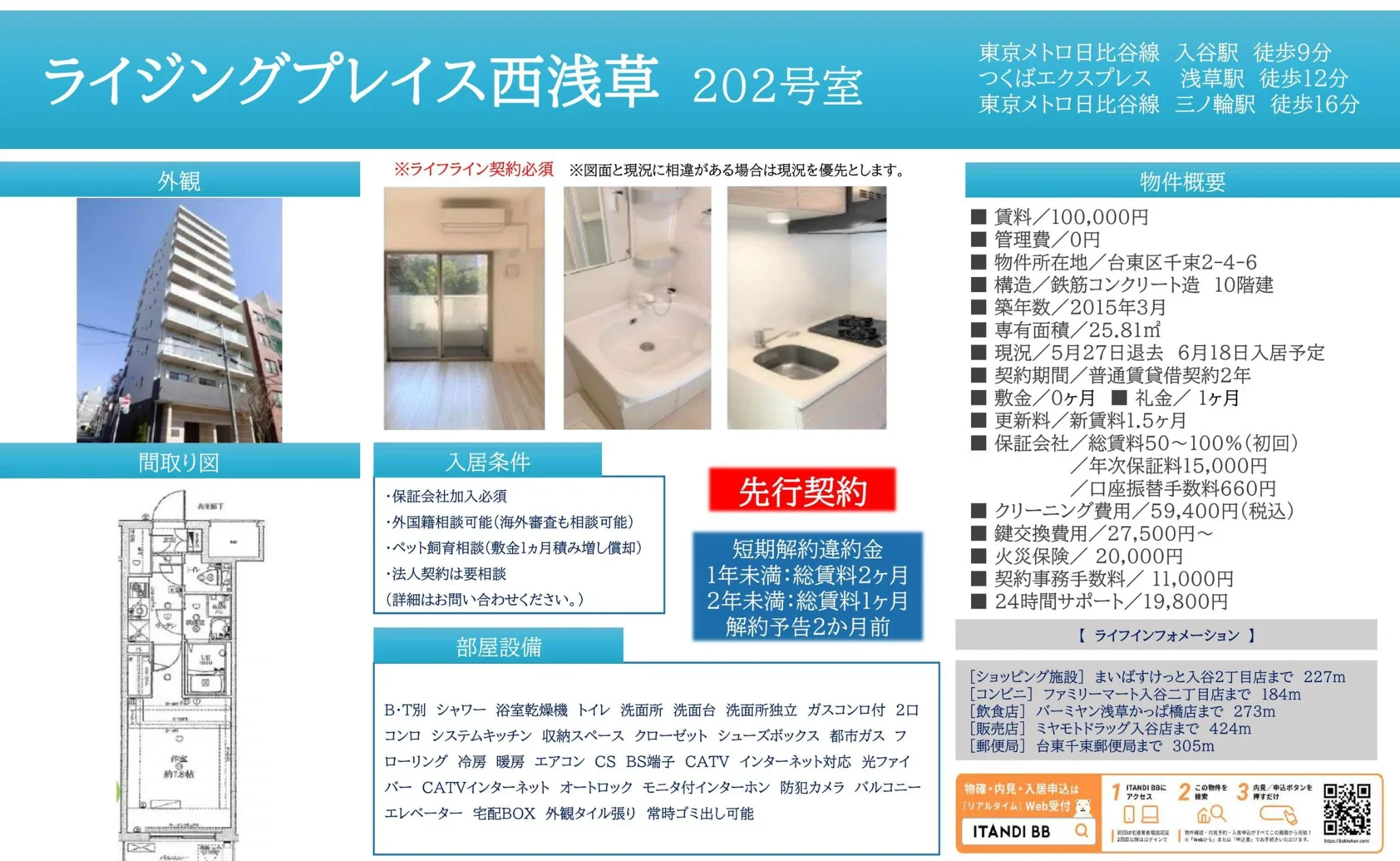 ライジングプレイス西浅草 202号 0