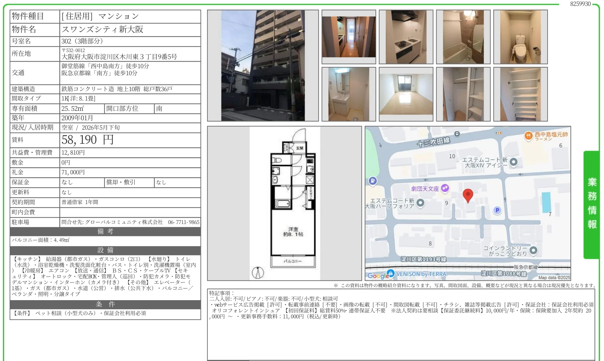 スワンズシティ新大阪 302 0