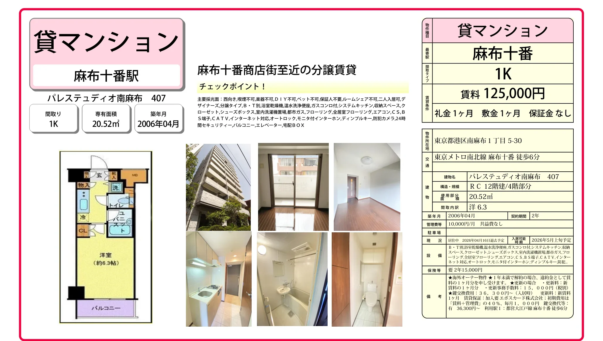 パレステュディオ南麻布 407 407 0
