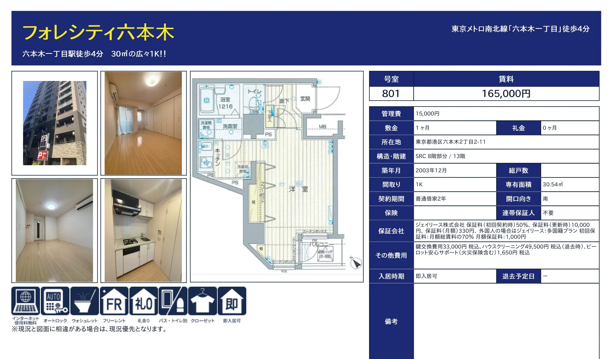 フォレシティ六本木 801 0