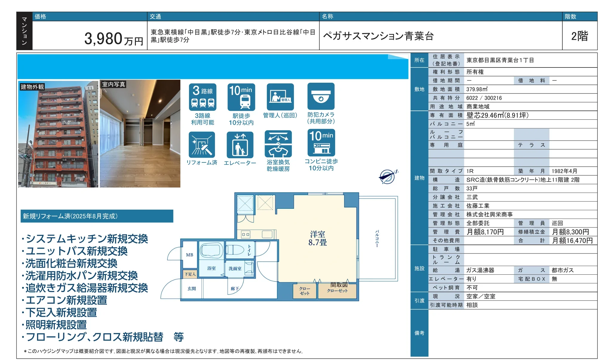 ペガサスマンション青葉台 2階 0