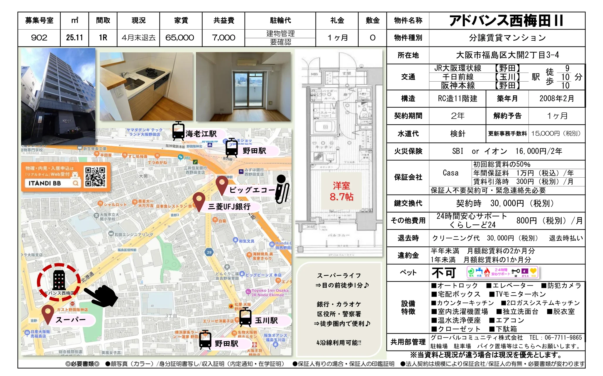 アドバンス西梅田 902 0