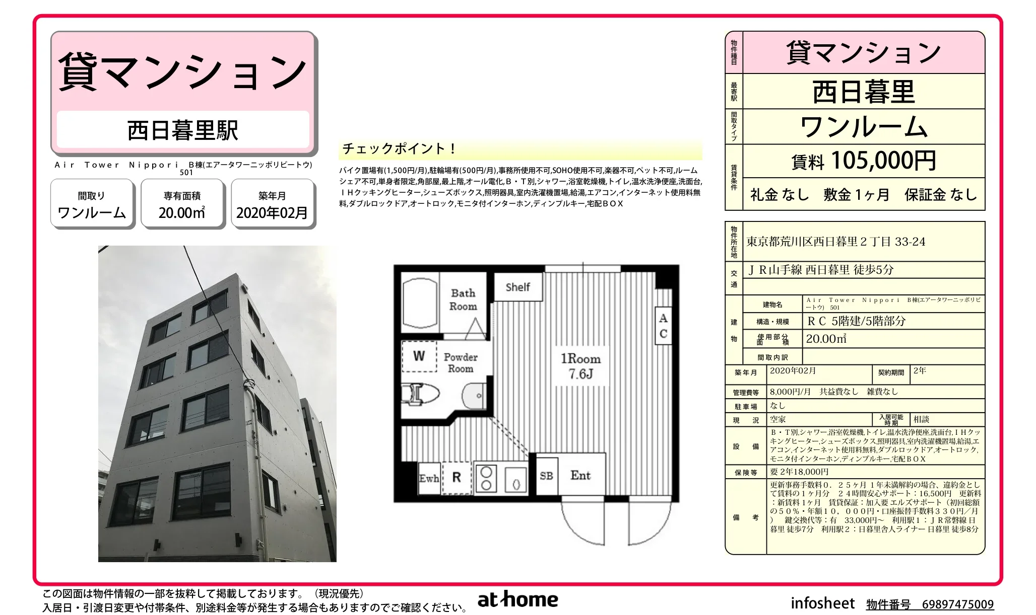 Air Tower Nippori B棟 501 501 0