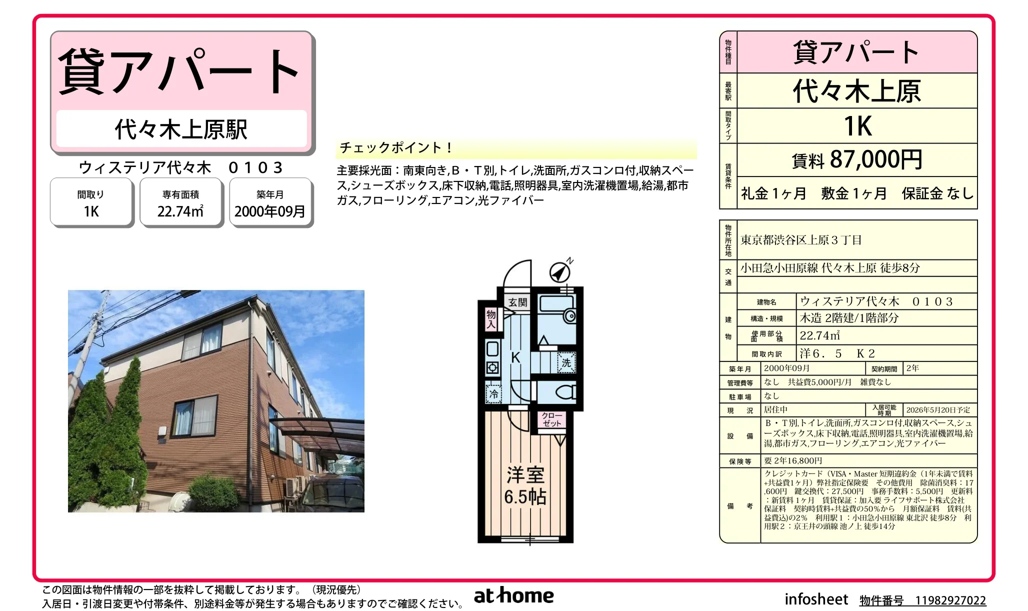 ウィステリア代々木 0103 0103号 0
