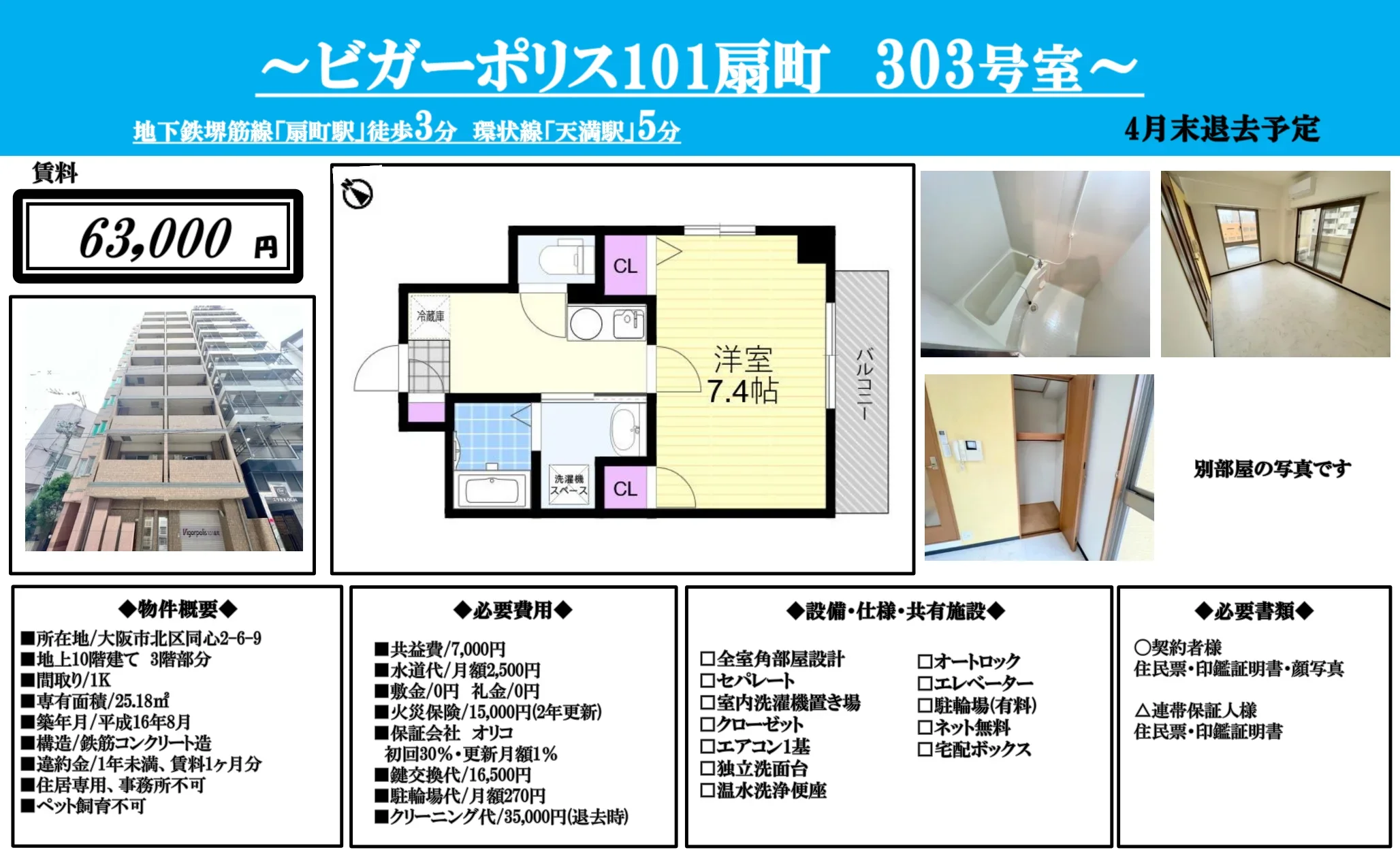 ビガーポリス101扇町 303号室 303号 0