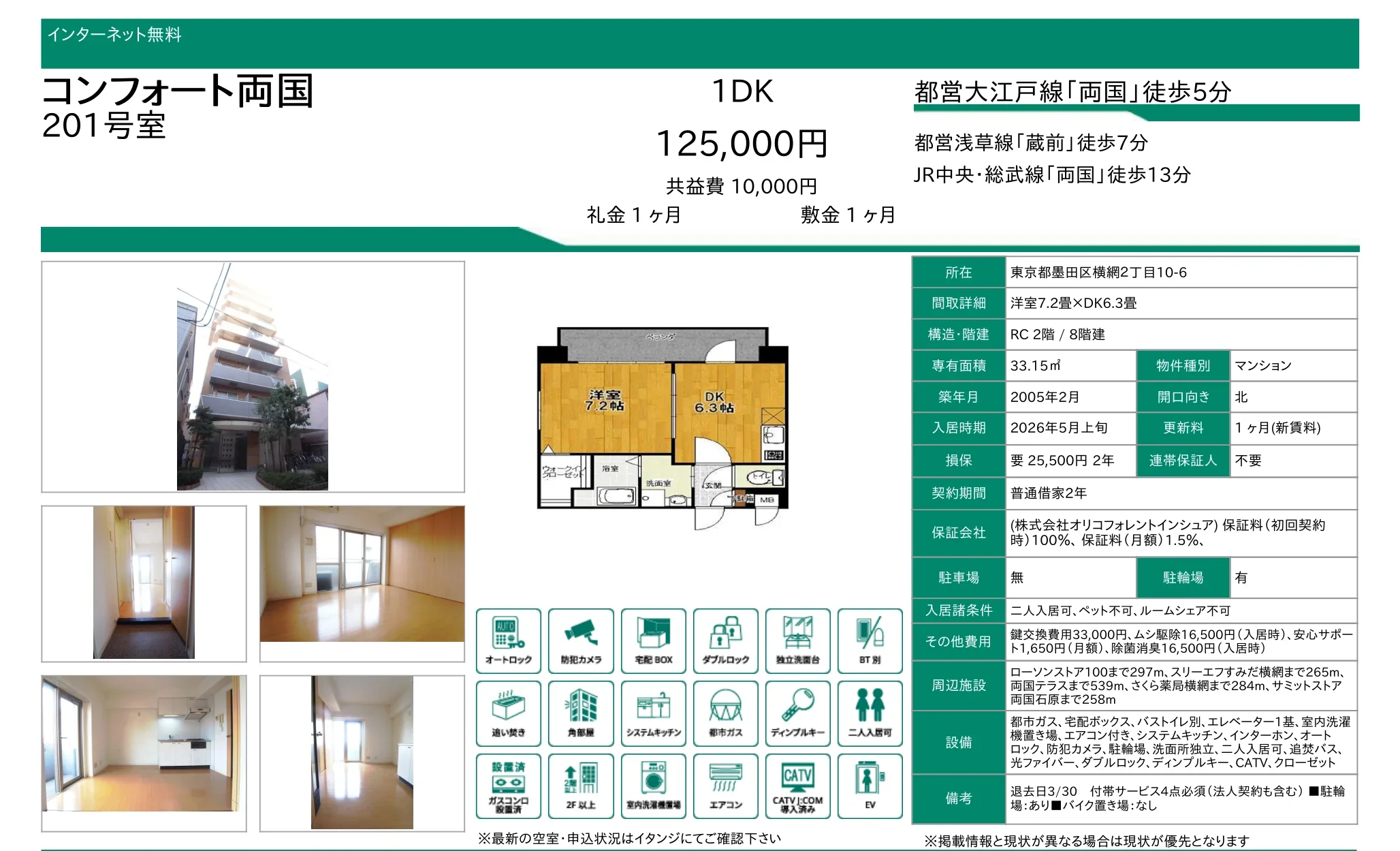 コンフォート両国 201号 0