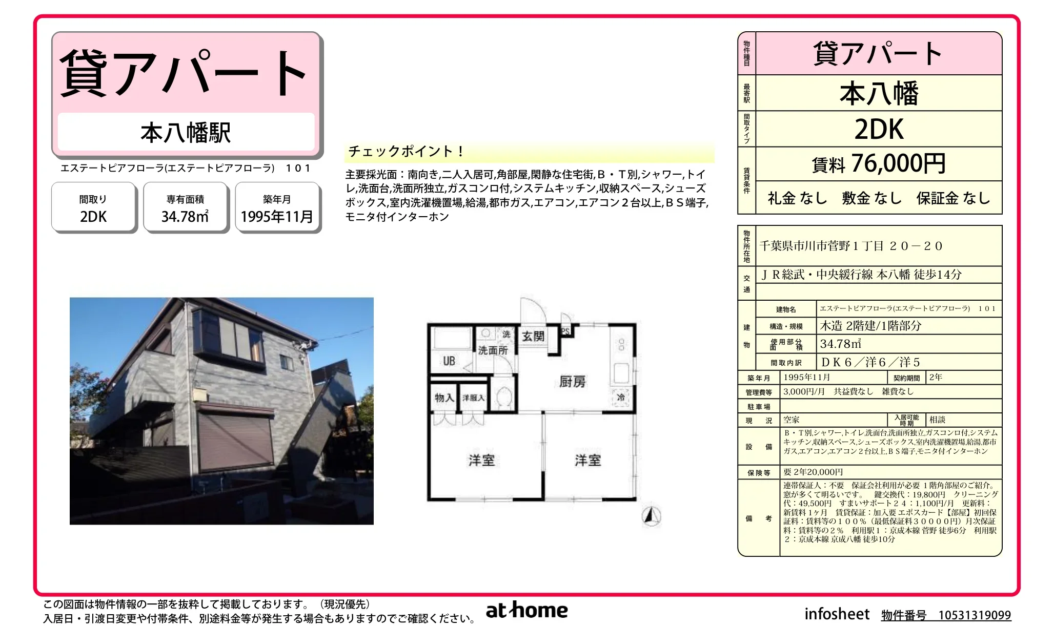 Vintage 2DK Condo in Sugano 0