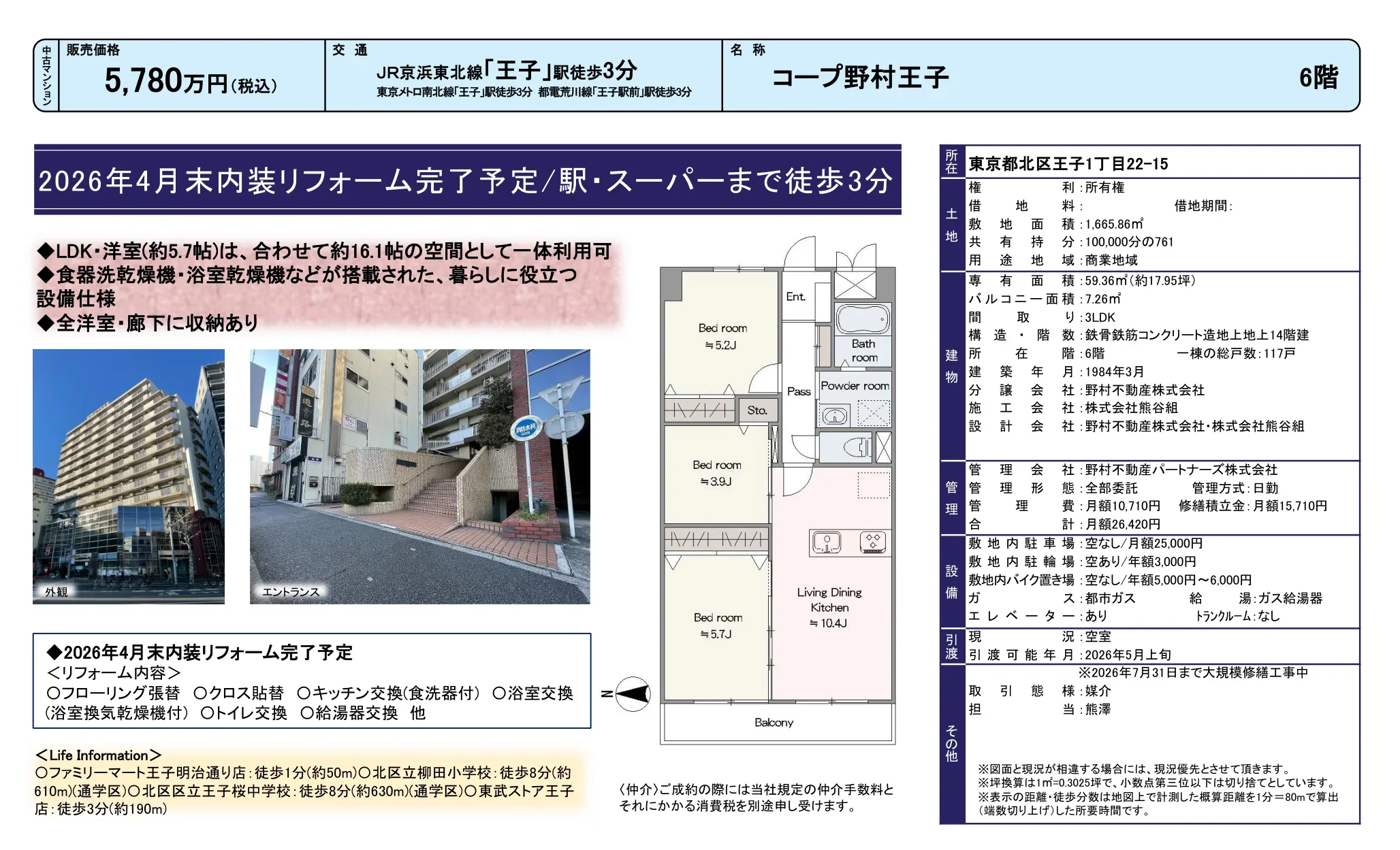 コープ野村王子 6号 0