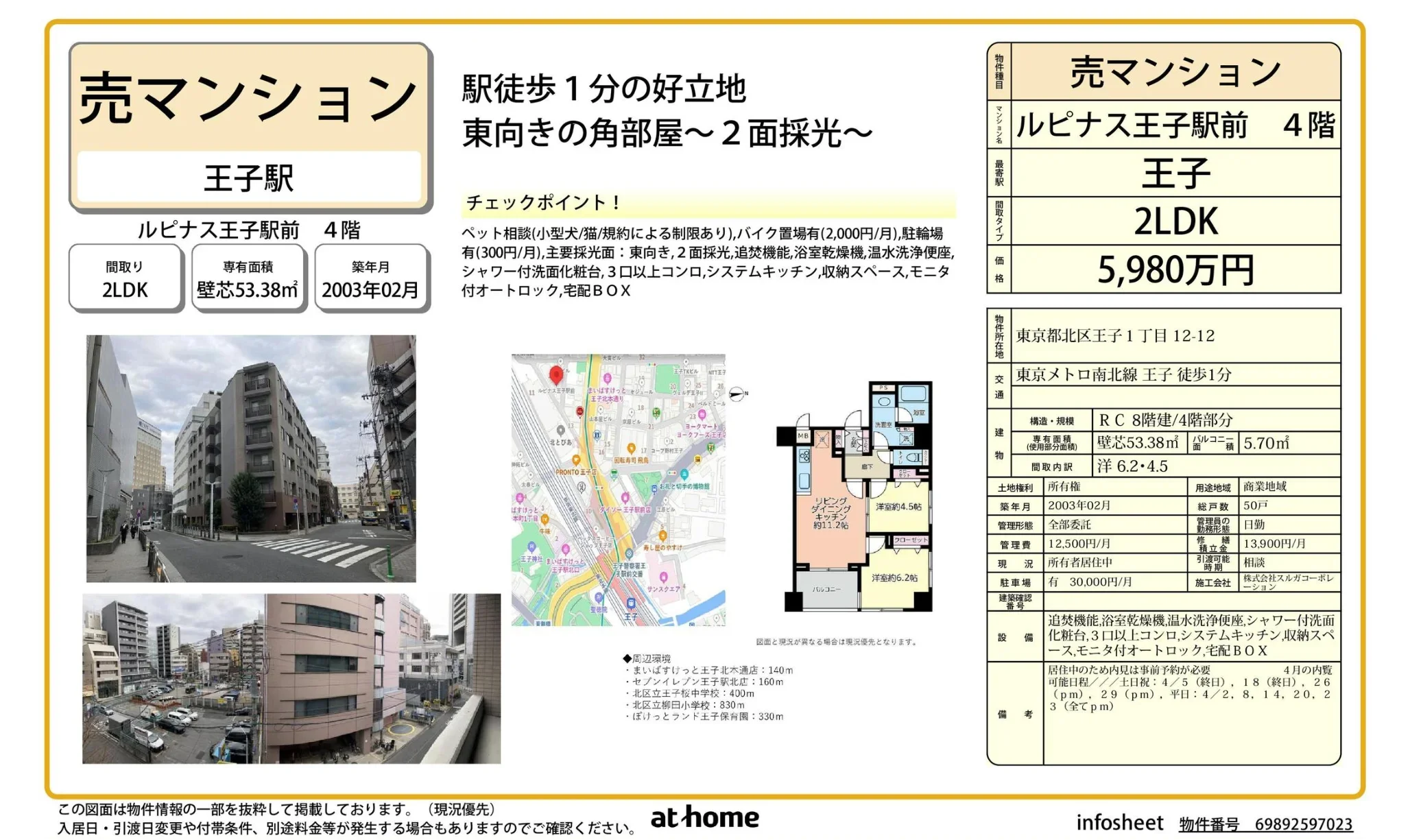 ルピナス王子駅前 4号 0