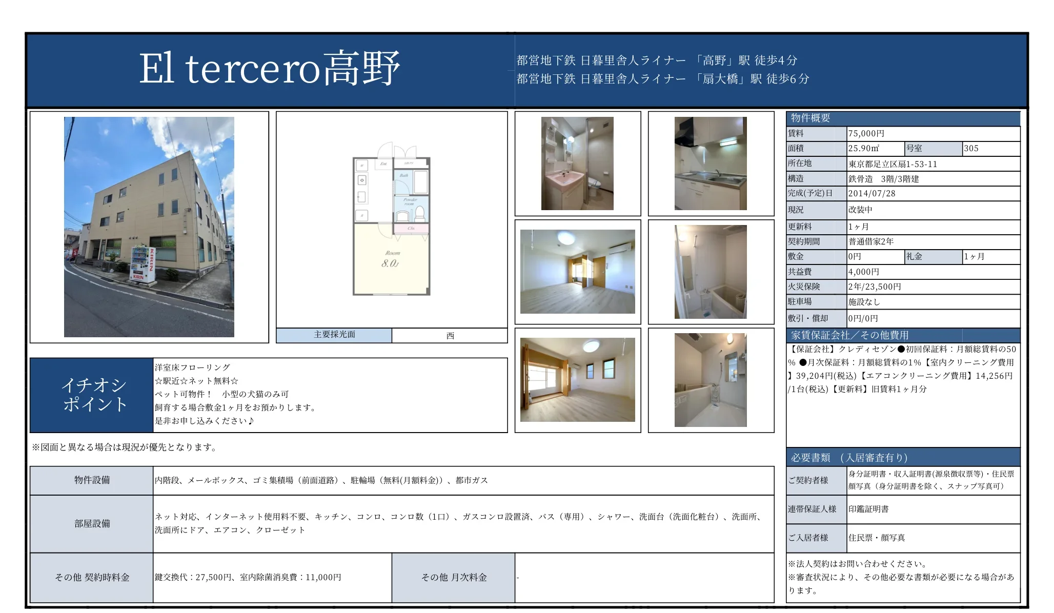 エル・テルセロ 高野 305号 0
