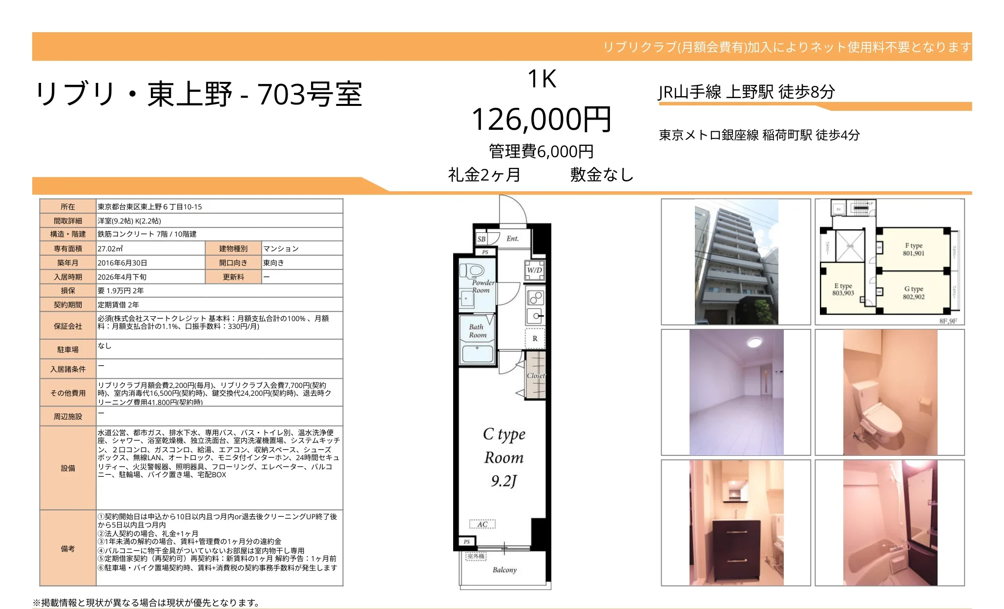 リブリ東上野 703号 0