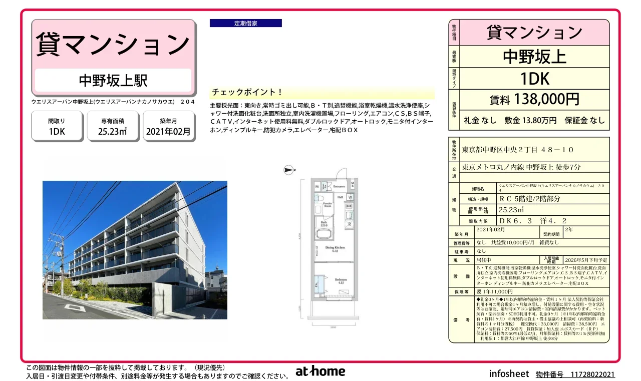 ウエリスアーバン中野坂上 0