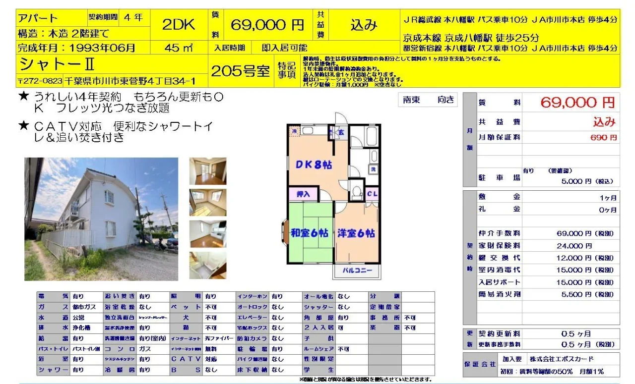 Classic 2-Bedroom Condo in Higashisugano 0