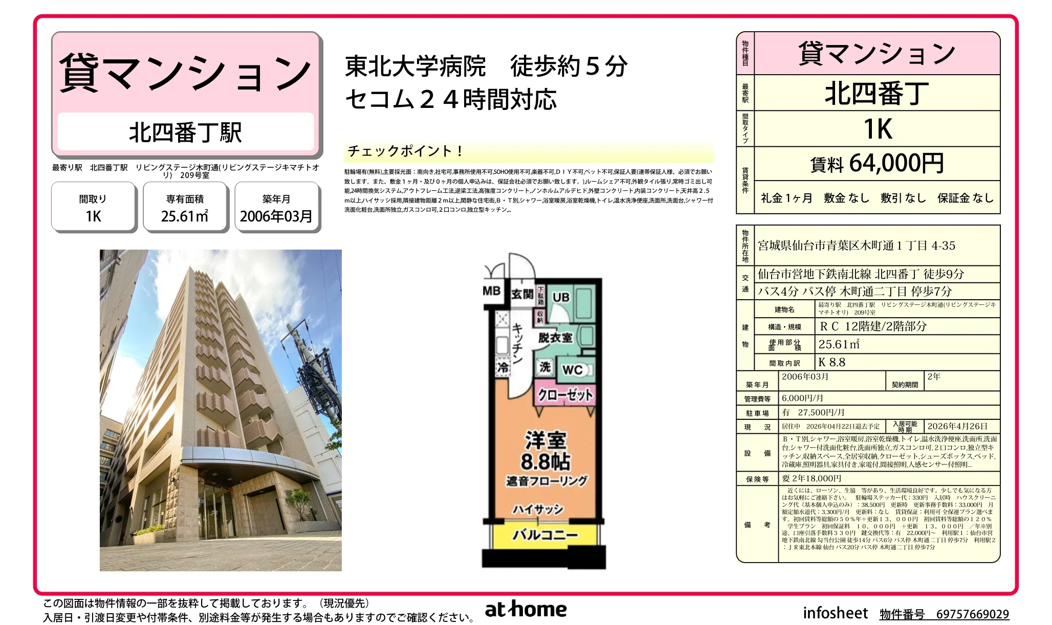 Studio Condo in Kimachidori 0